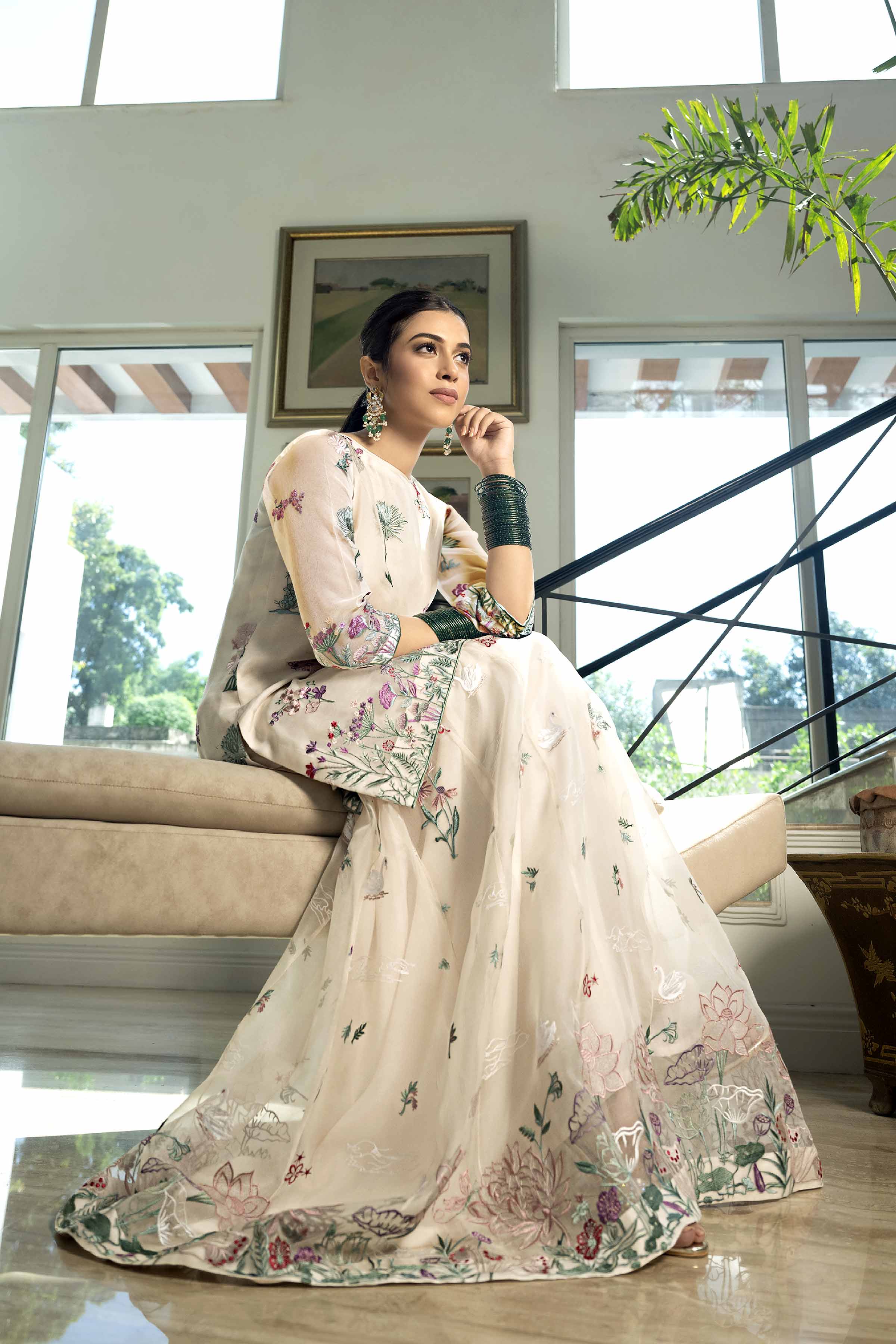 2 piece - Embroidered Suit - KB24-02 A - Image 4