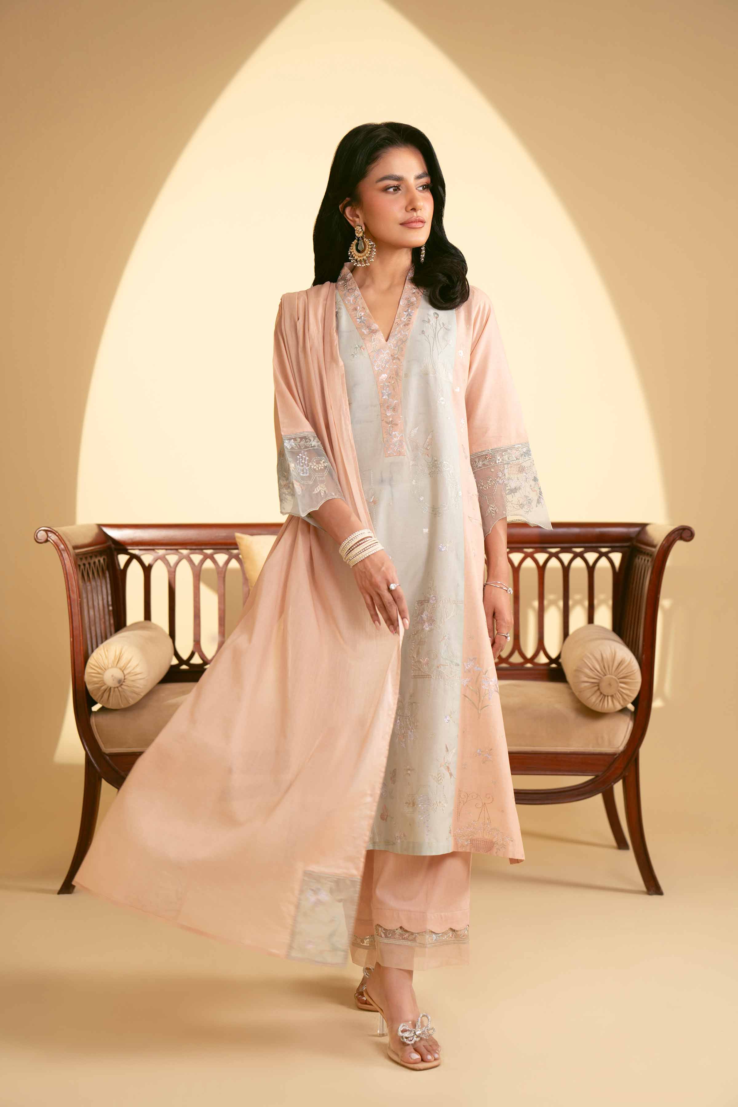 3 Piece - Embroidered Suit - KFE25-04 - Image 4