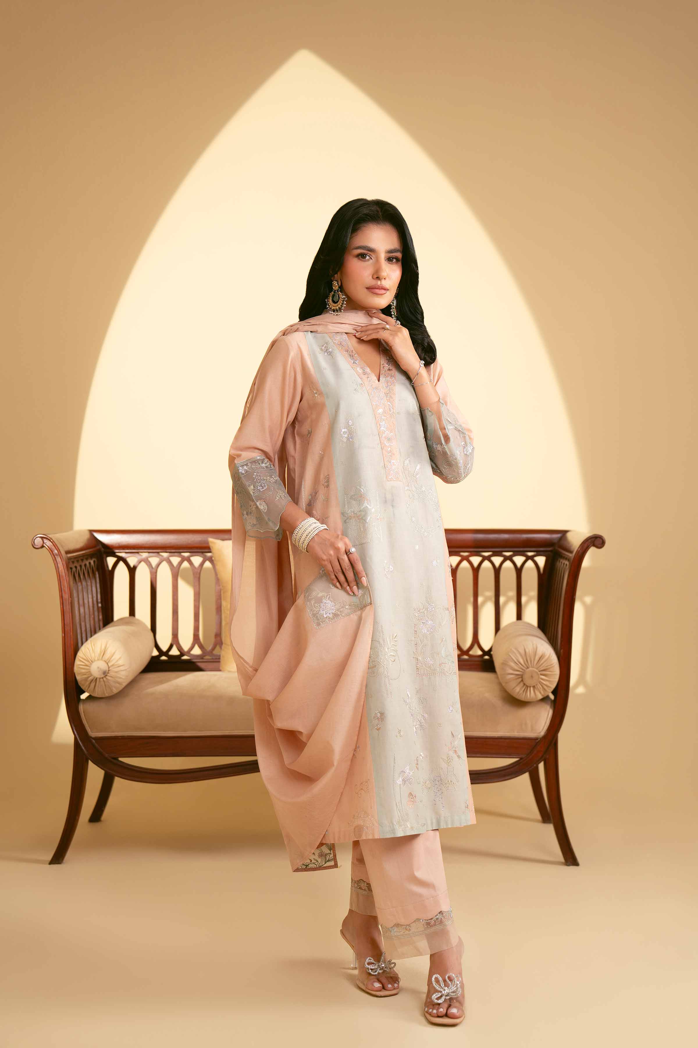 3 Piece - Embroidered Suit - KFE25-04 - Image 5