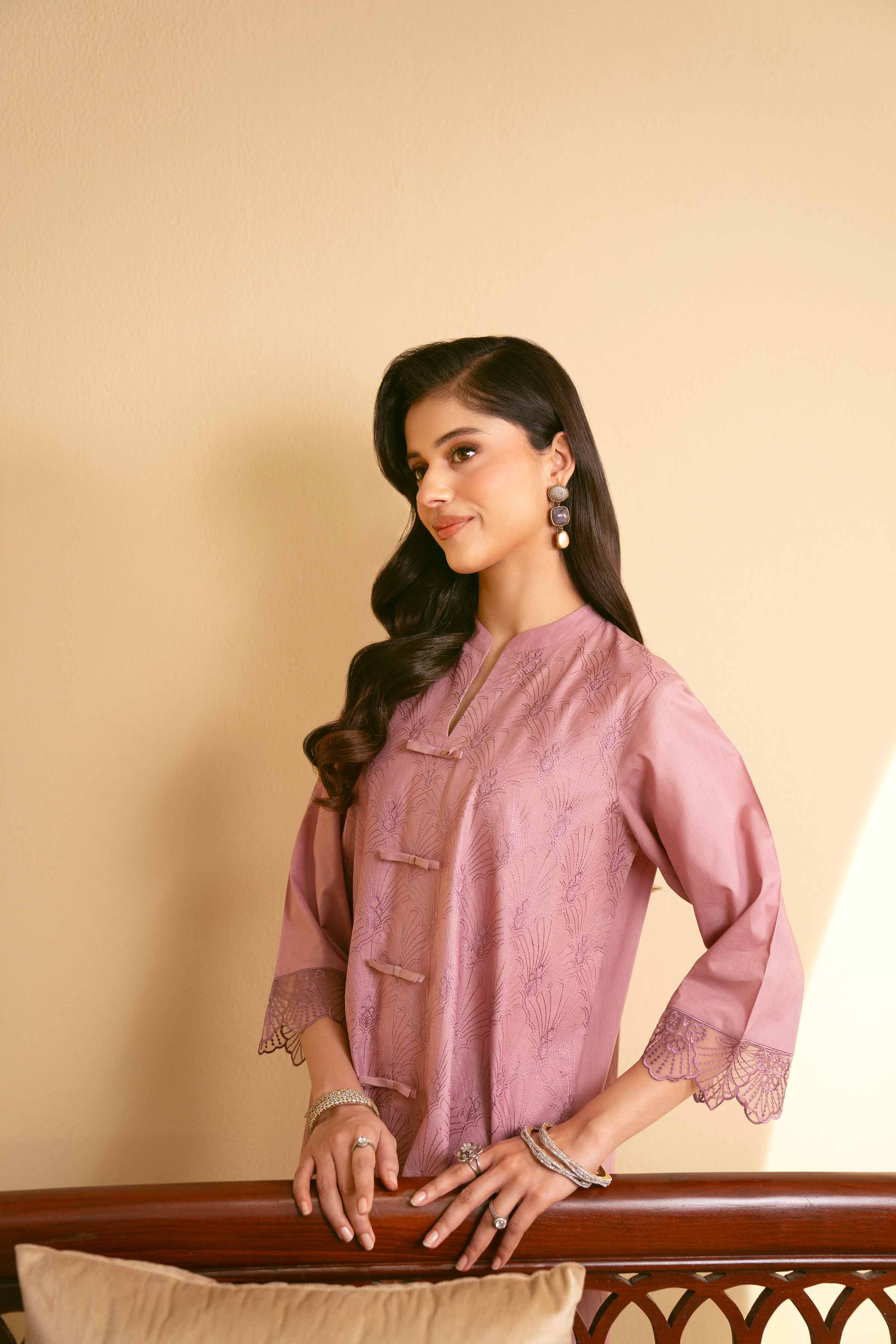 2 Piece - Embroidered Suit - KFE25-05 - Image 4