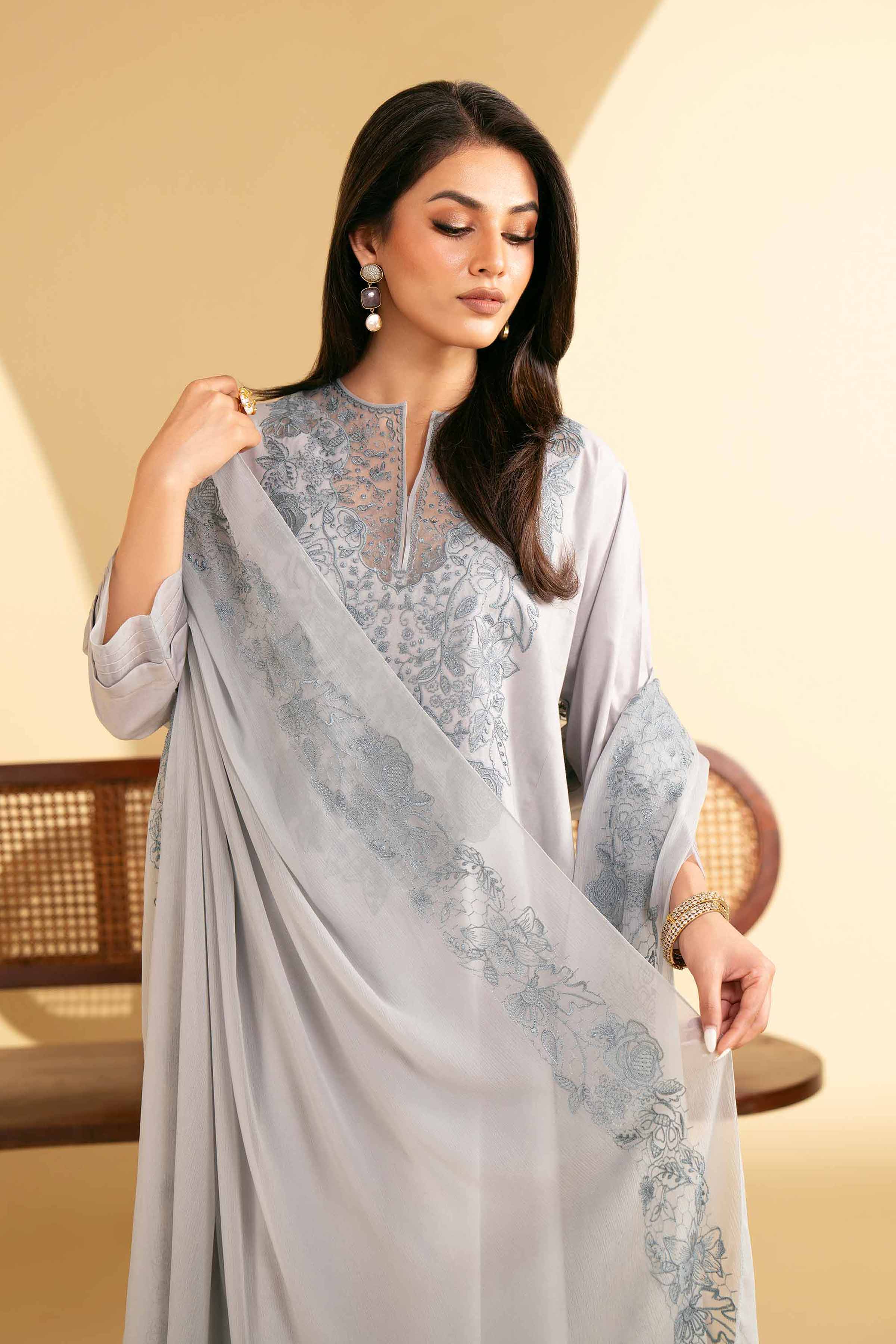 3 Piece - Embroidered Suit - KFE25-06