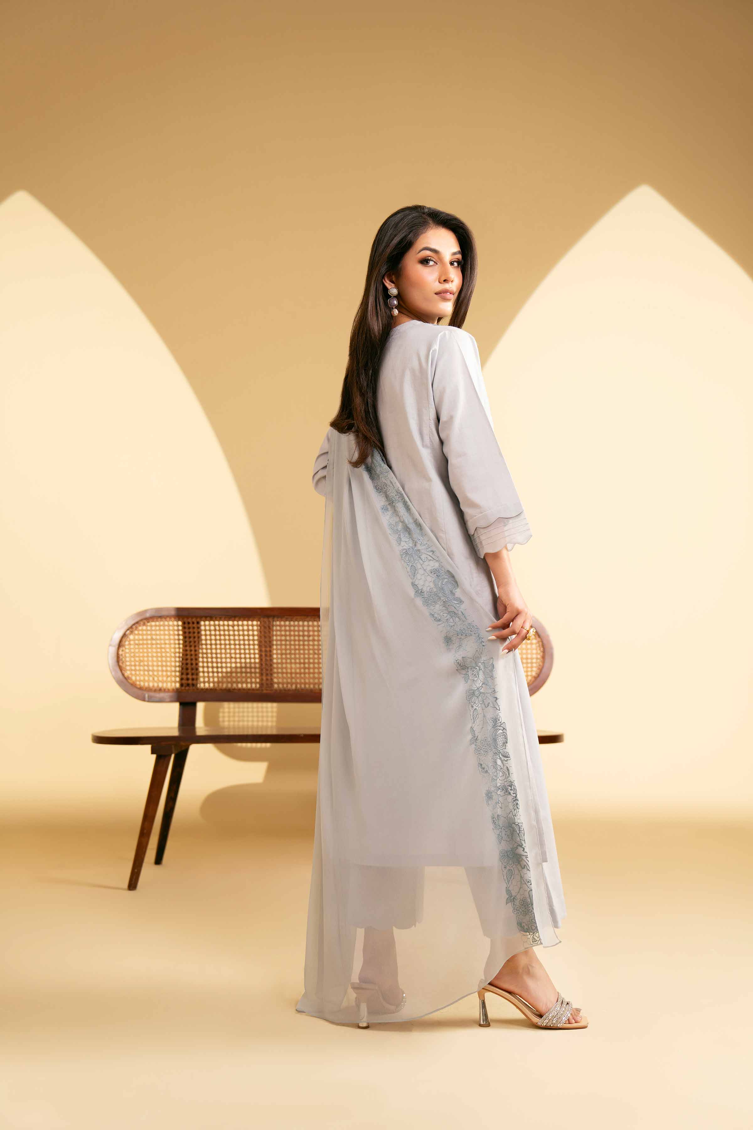3 Piece - Embroidered Suit - KFE25-06 - Image 3