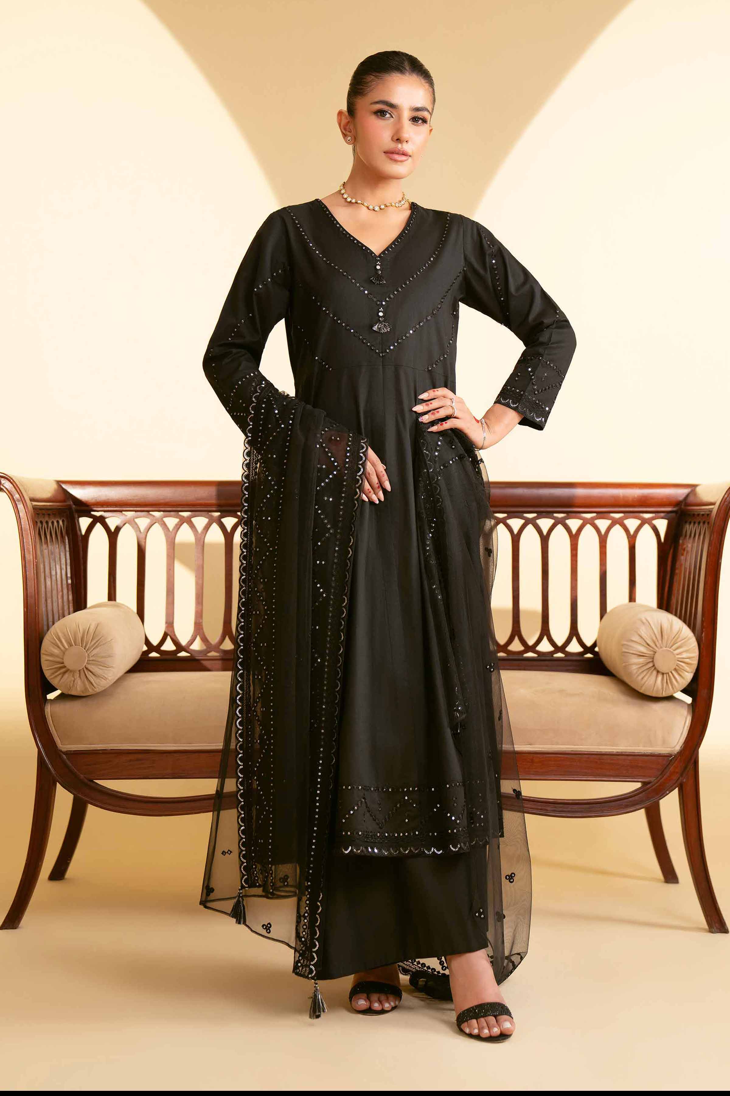 3 Piece - Embroidered Suit - KFE25-07 - Image 2