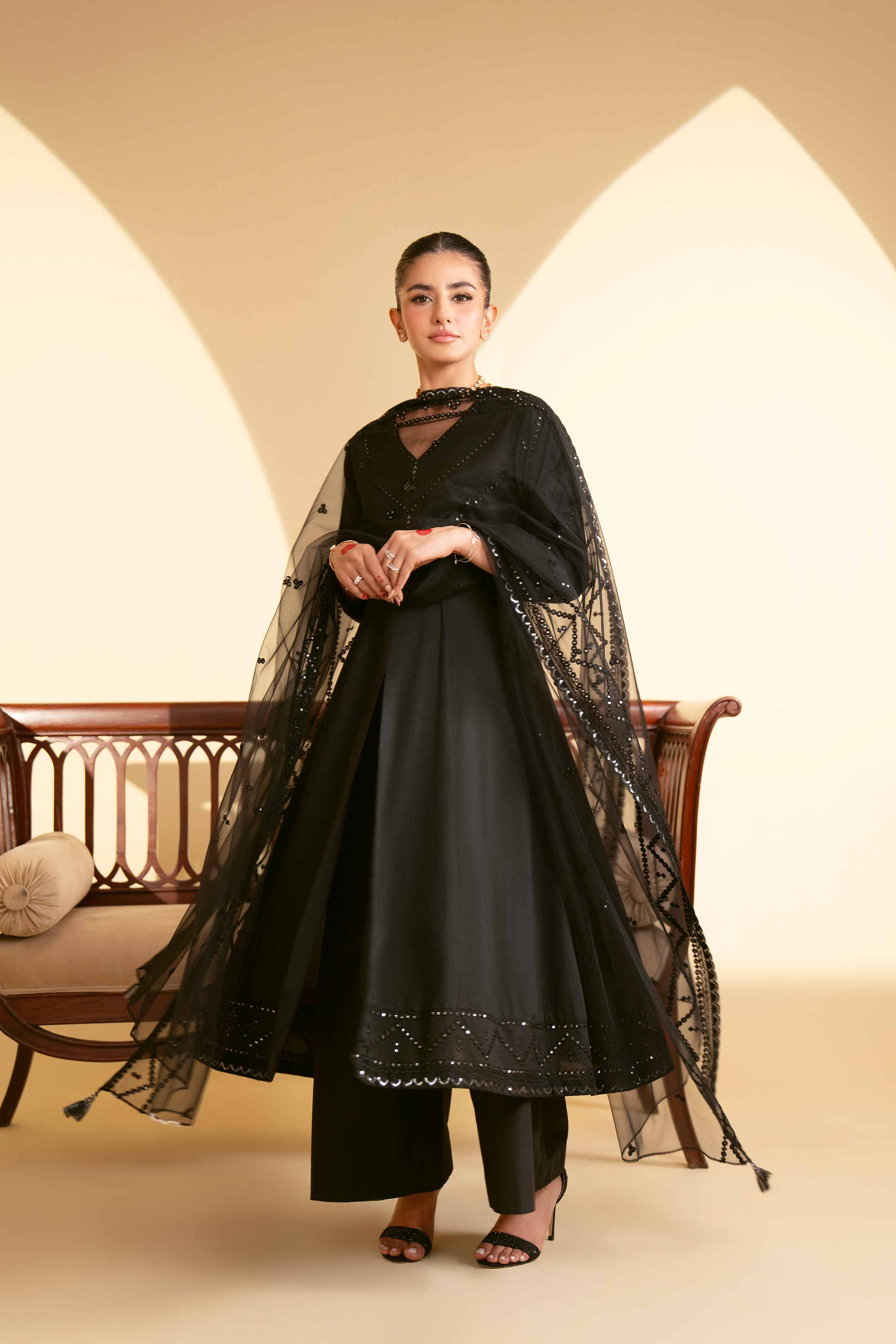 3 Piece - Embroidered Suit - KFE25-07 - Image 4
