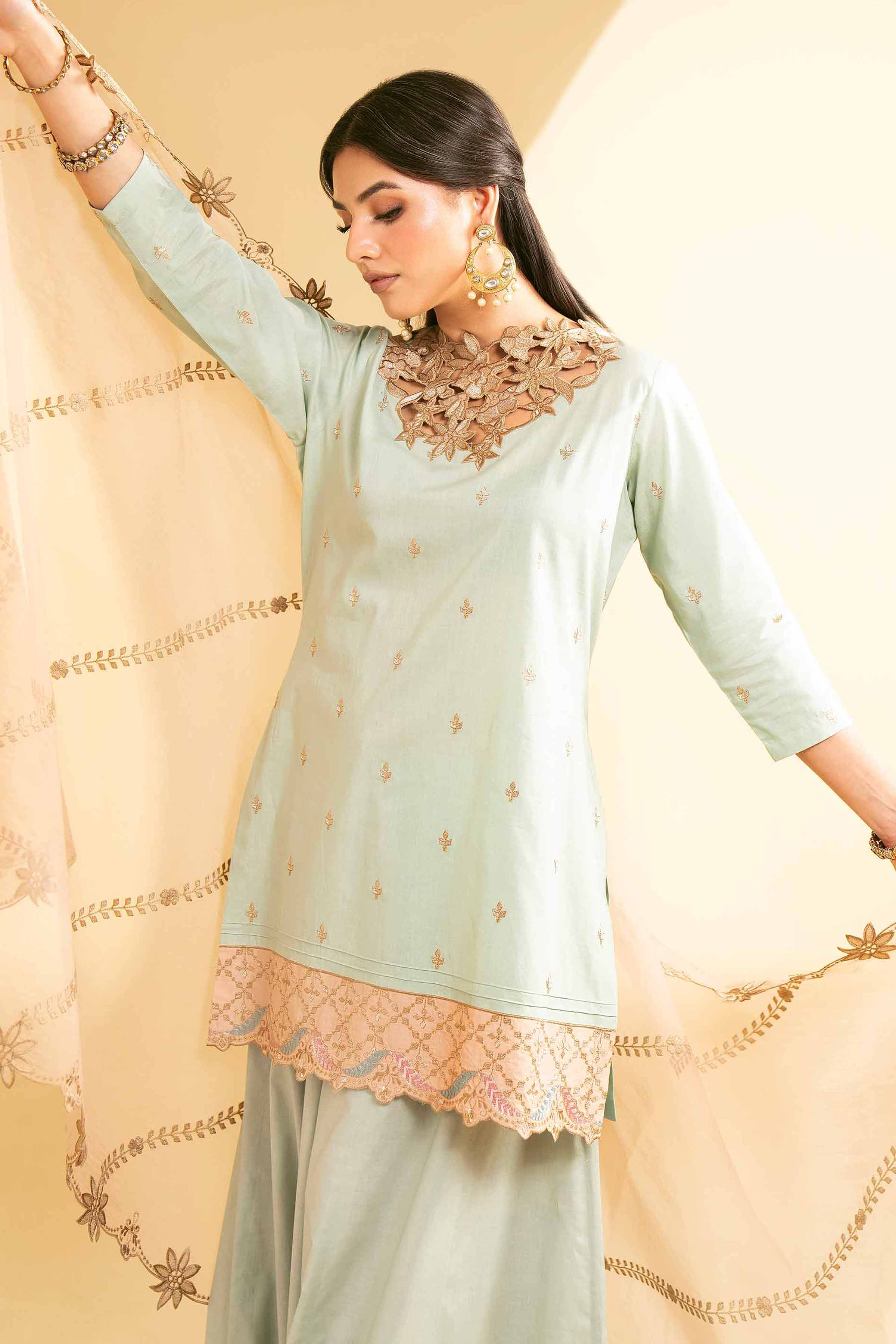 3 Piece - Embroidered Suit - KFE25-08 - Image 2