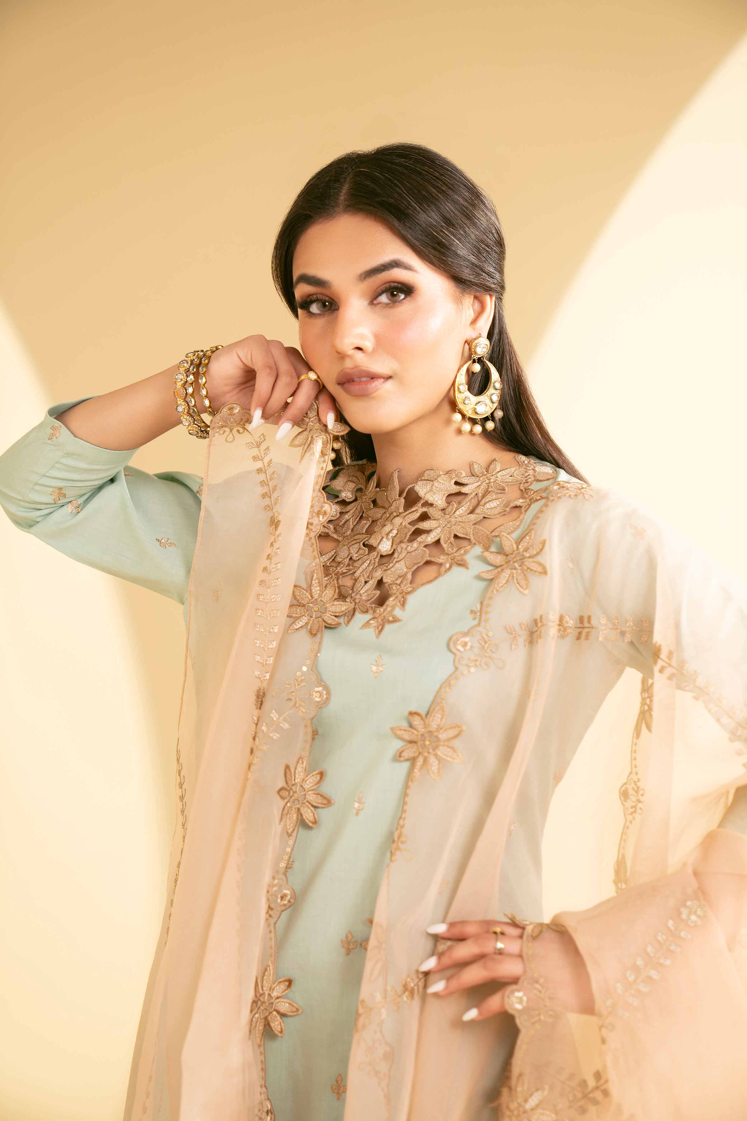 3 Piece - Embroidered Suit - KFE25-08 - Image 4
