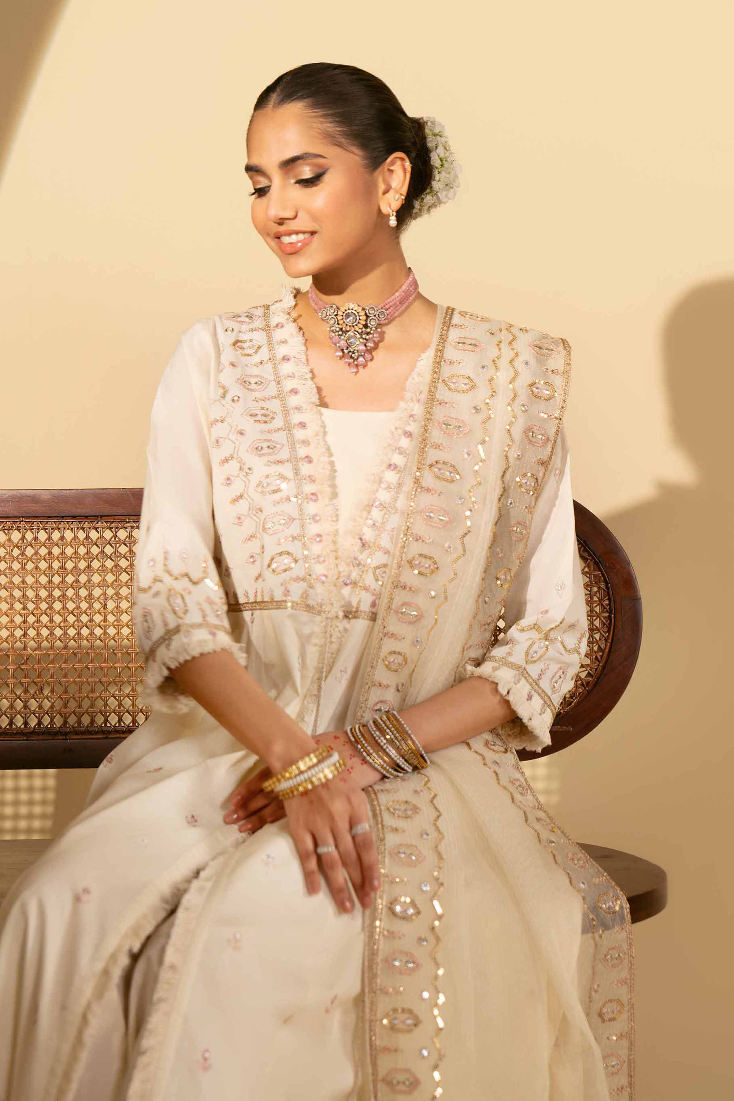 3 Piece - Embroidered Suit - KFE25-10 - Image 2