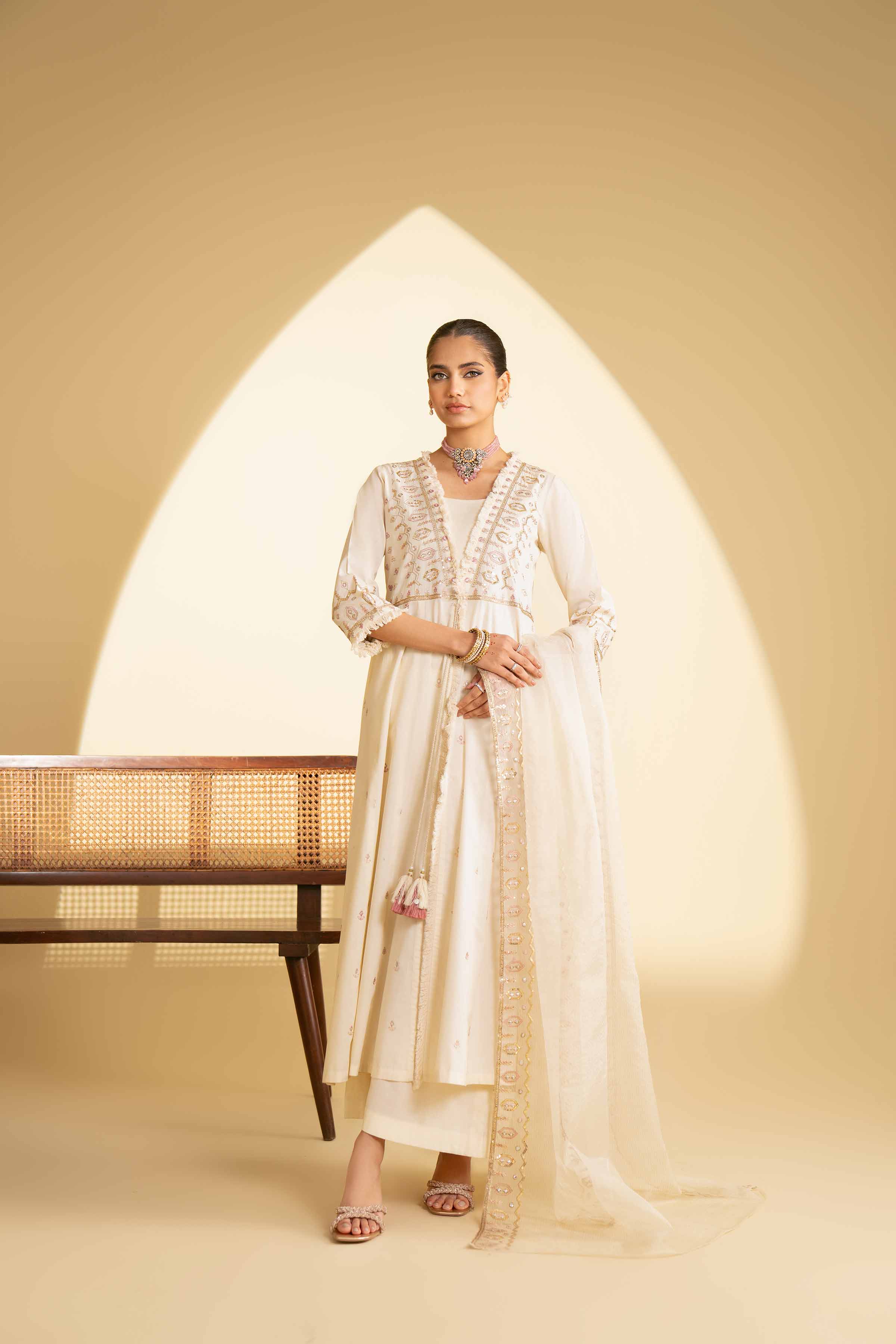 3 Piece - Embroidered Suit - KFE25-10 - Image 4