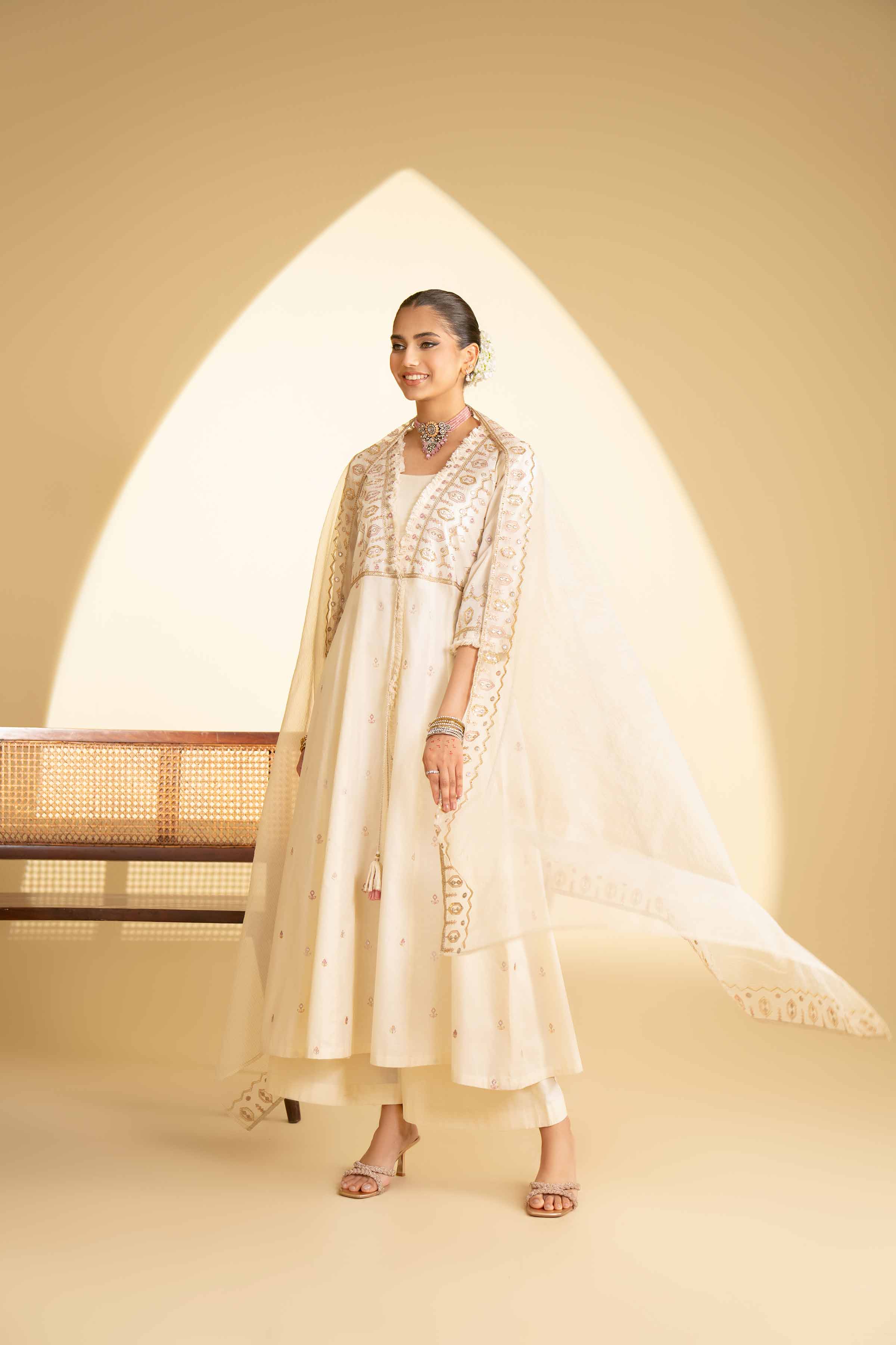 3 Piece - Embroidered Suit - KFE25-10 - Image 5
