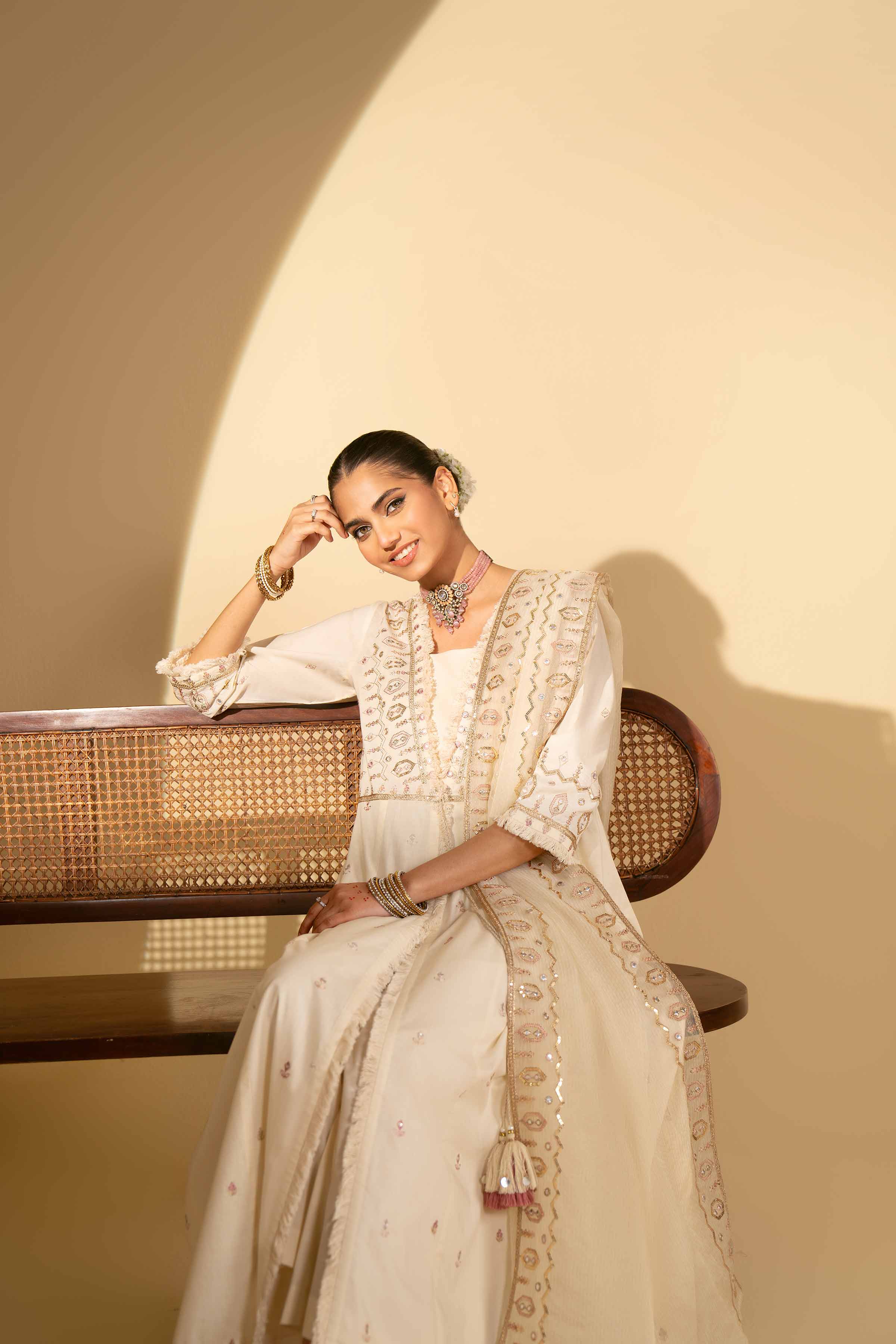 3 Piece - Embroidered Suit - KFE25-10 - Image 9