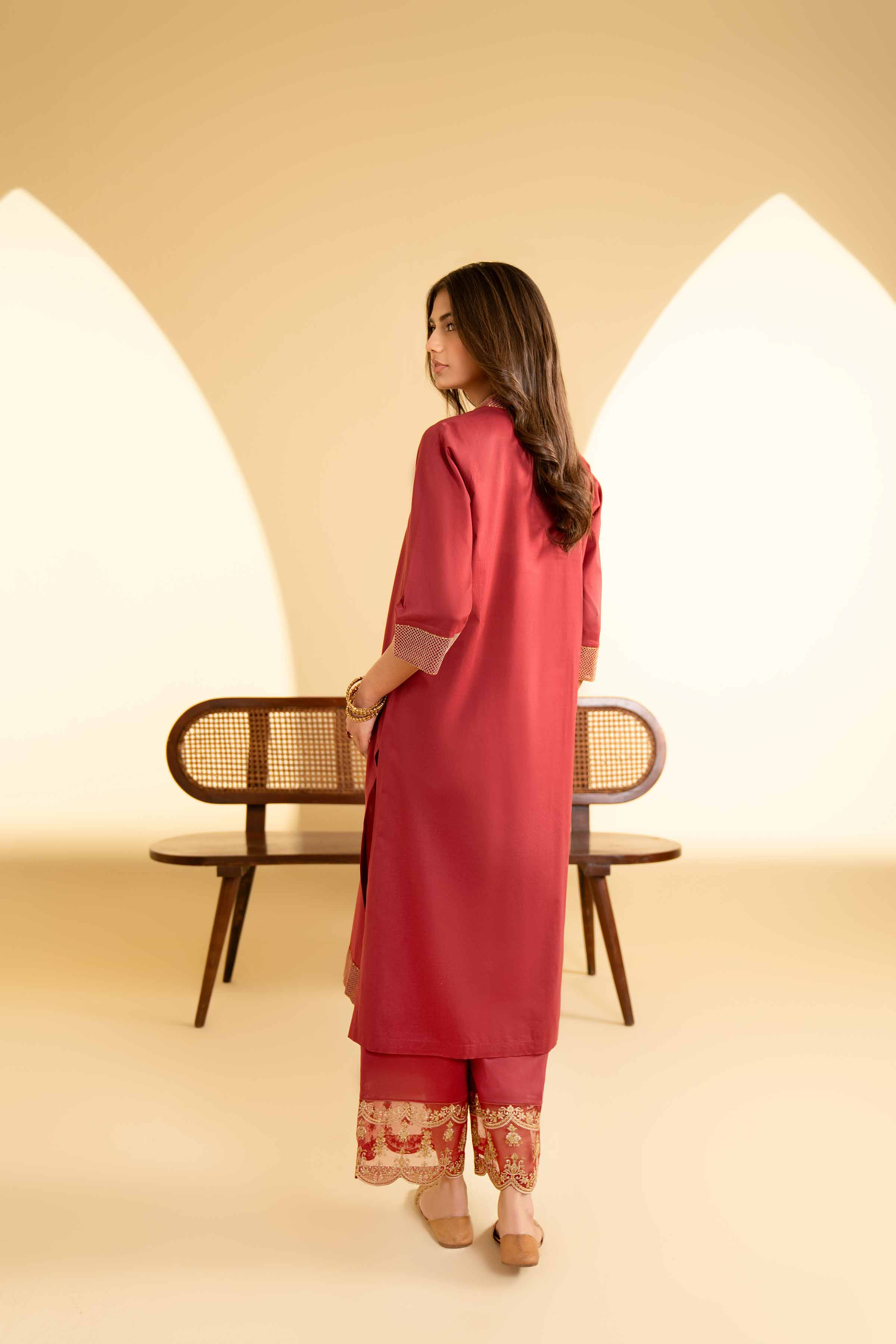 2 Piece - Embroidered Suit - KFE25-11 - Image 3
