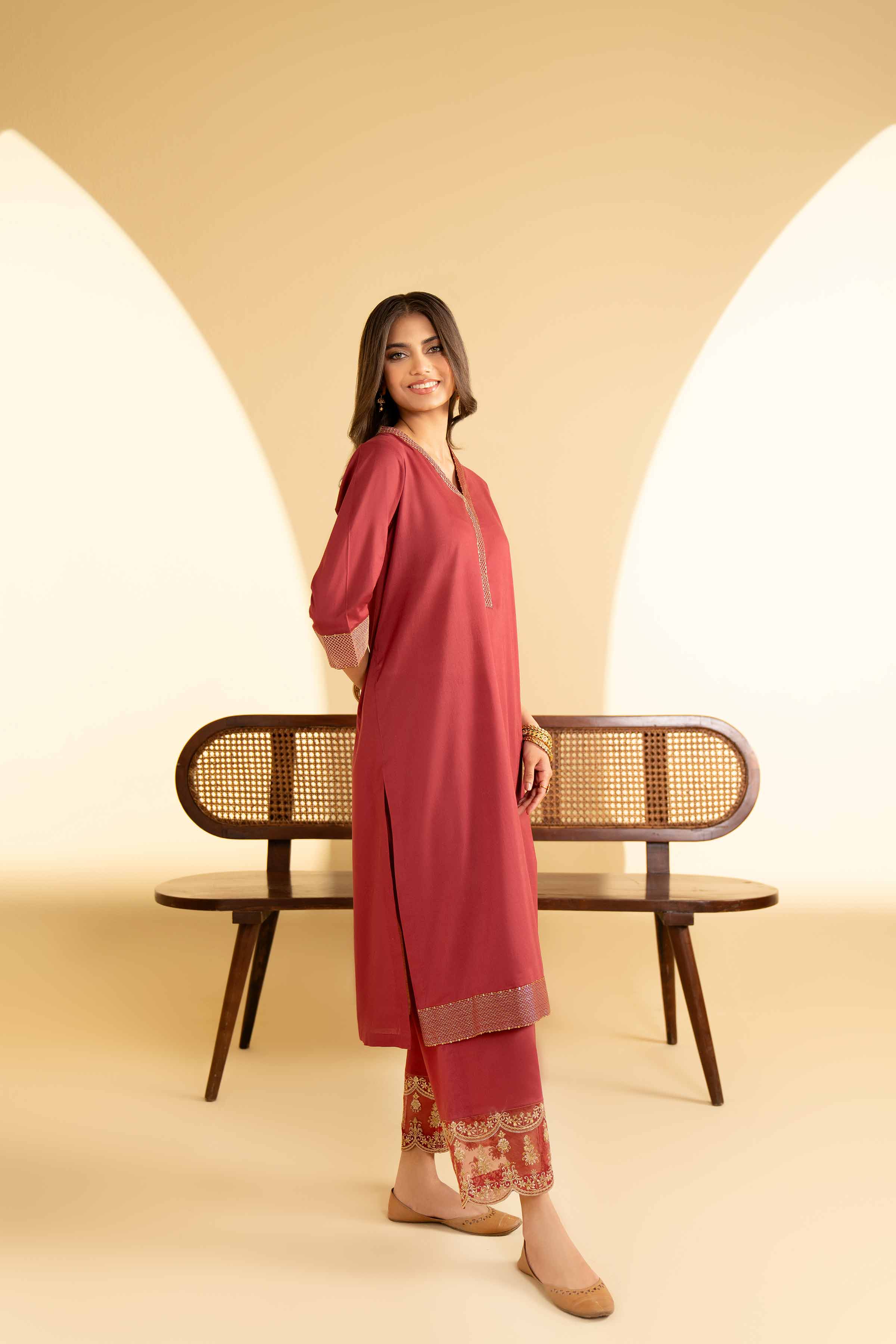 2 Piece - Embroidered Suit - KFE25-11 - Image 5