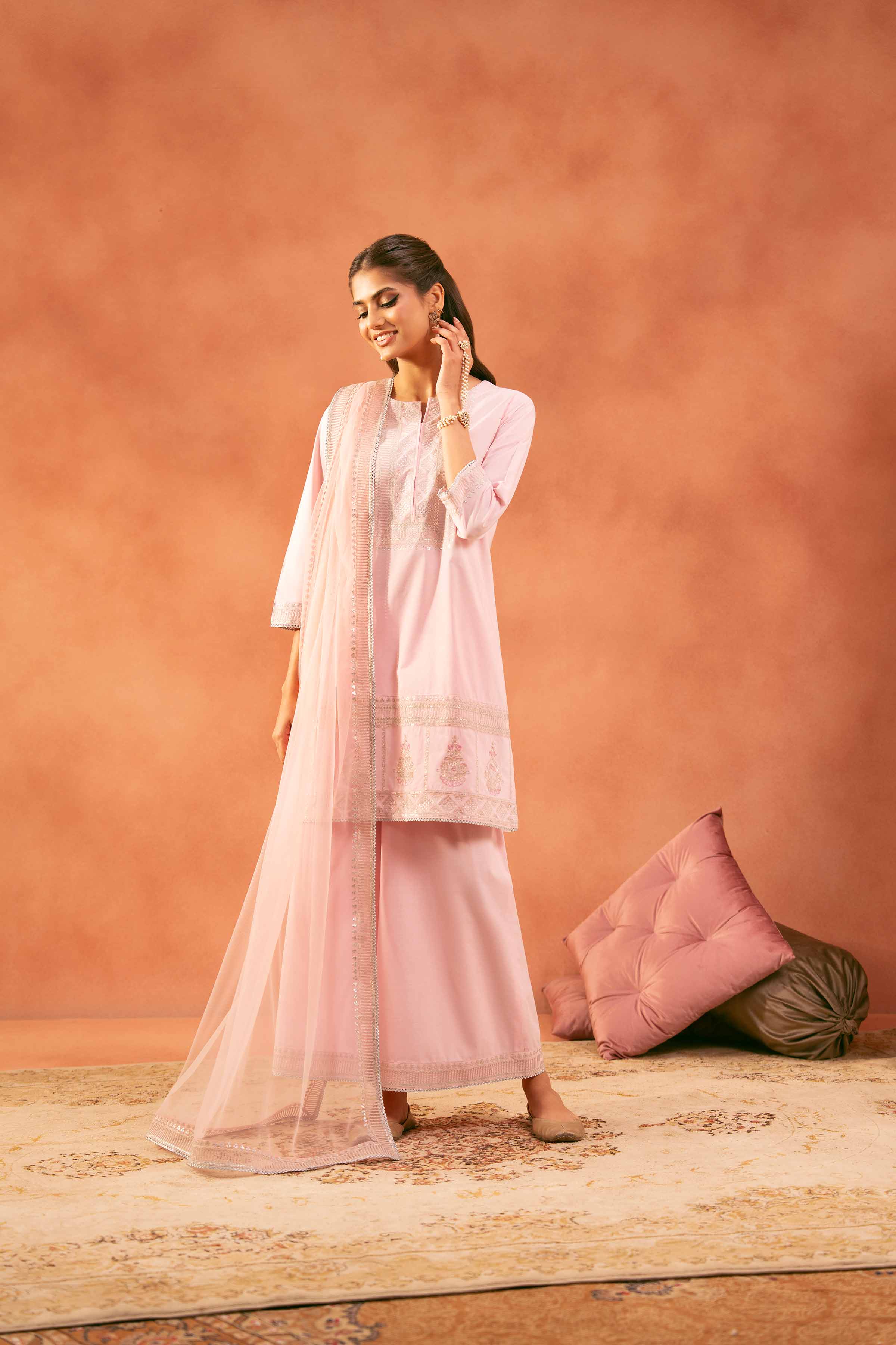 3 Piece - Embroidered Suit - KFE25-160 - Image 5