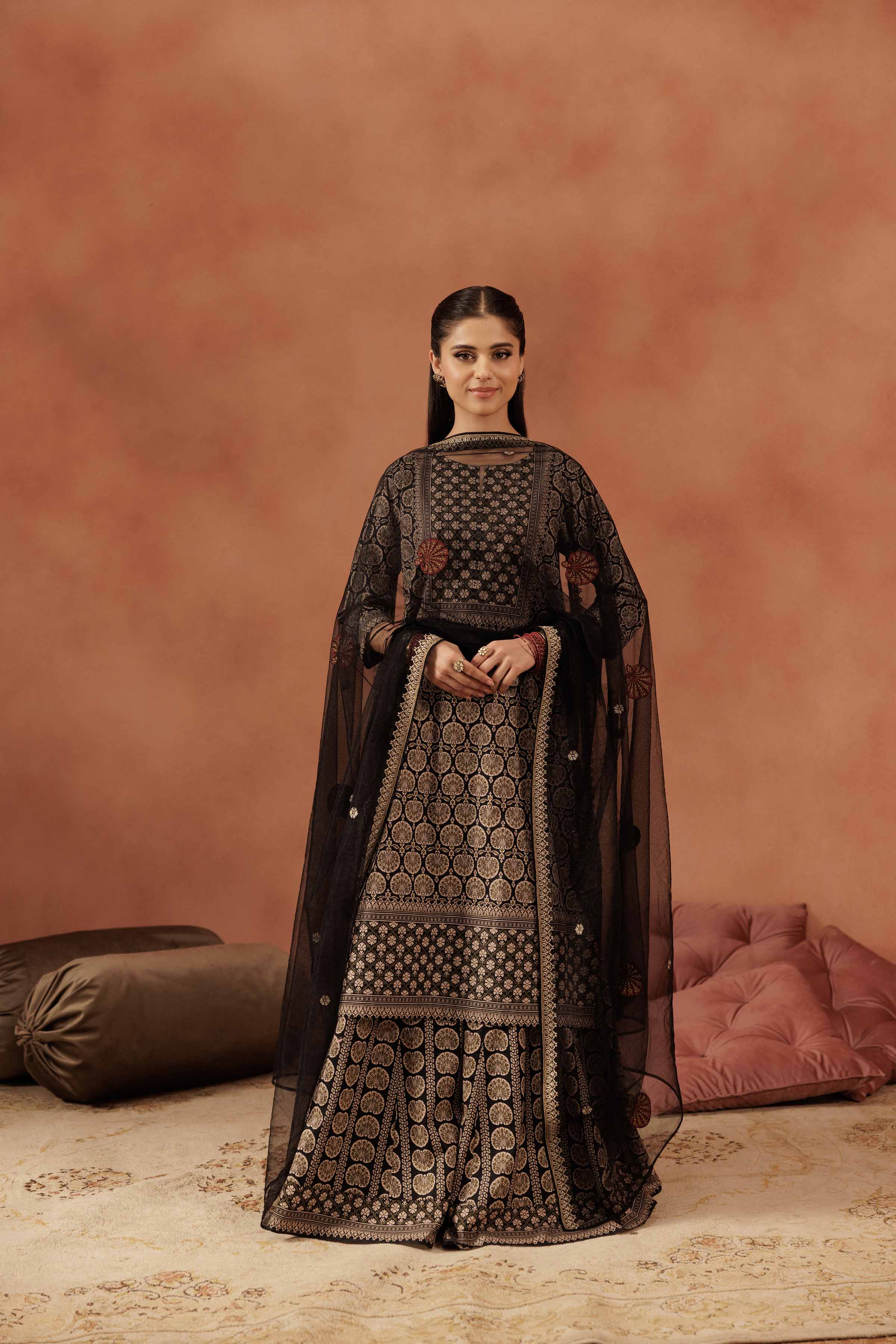 3 Piece - Printed Embroidered Suit - KFE25-173 - Image 4