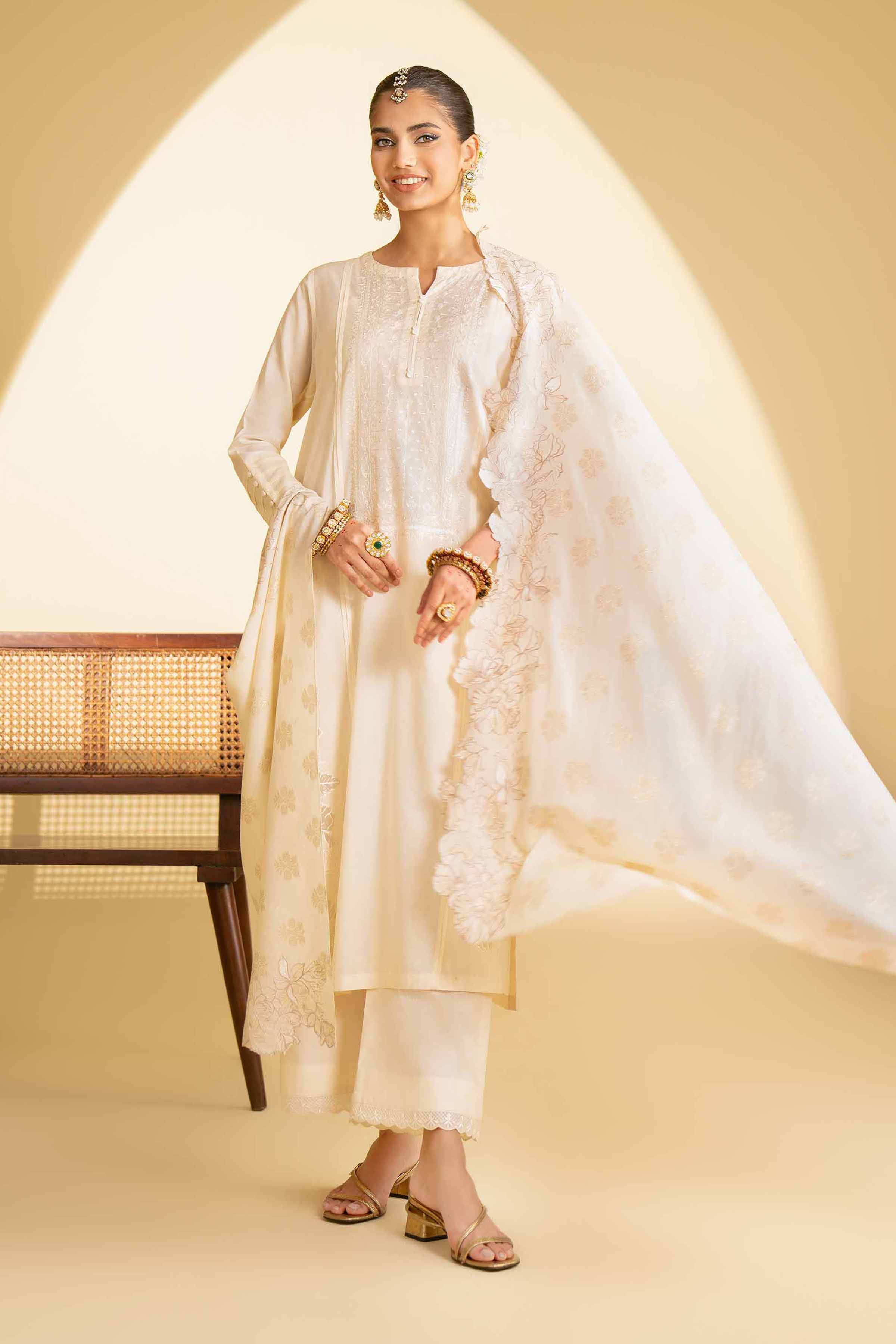 3 Piece - Embroidered Suit - KFE25-19 - Image 2
