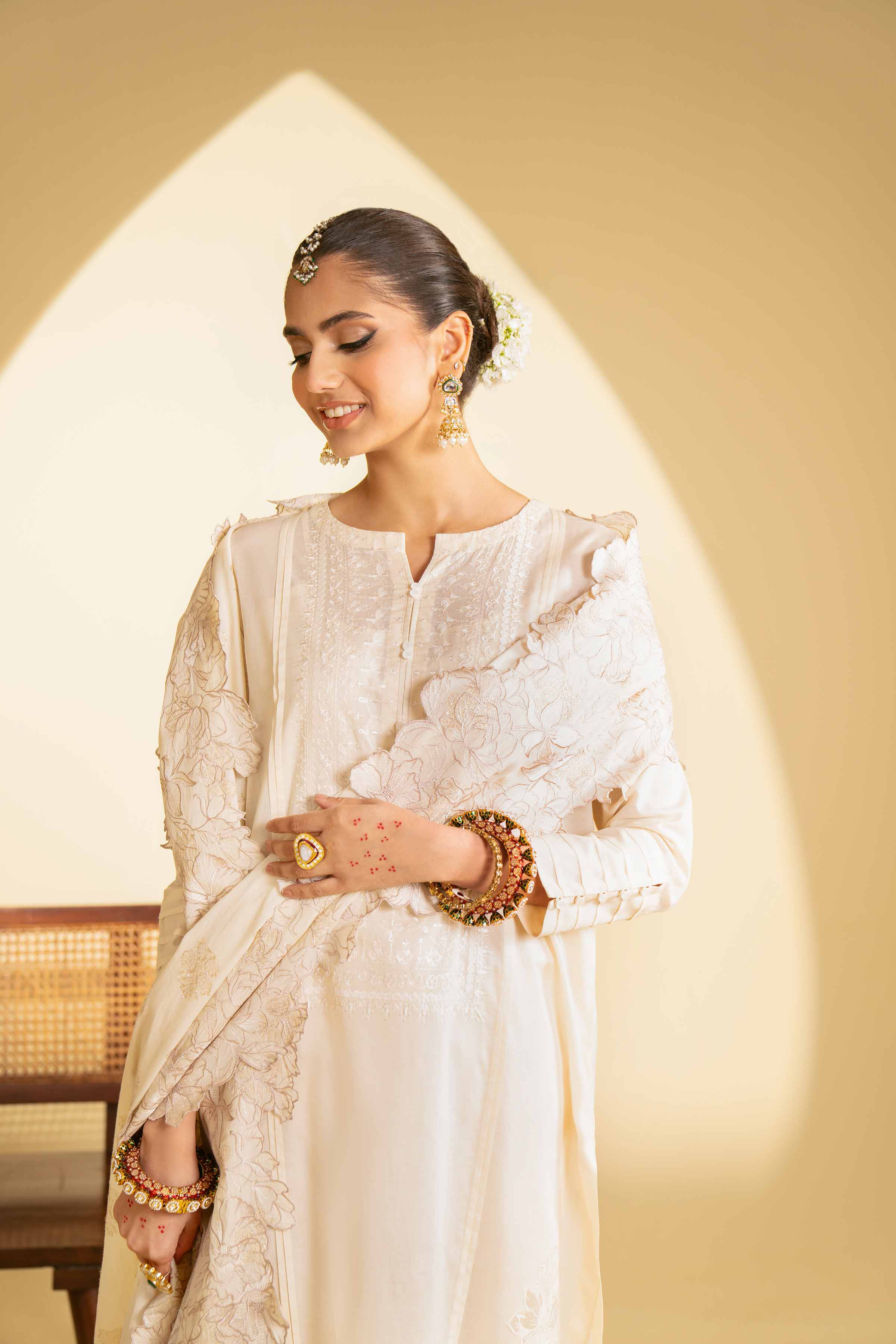 3 Piece - Embroidered Suit - KFE25-19 - Image 4