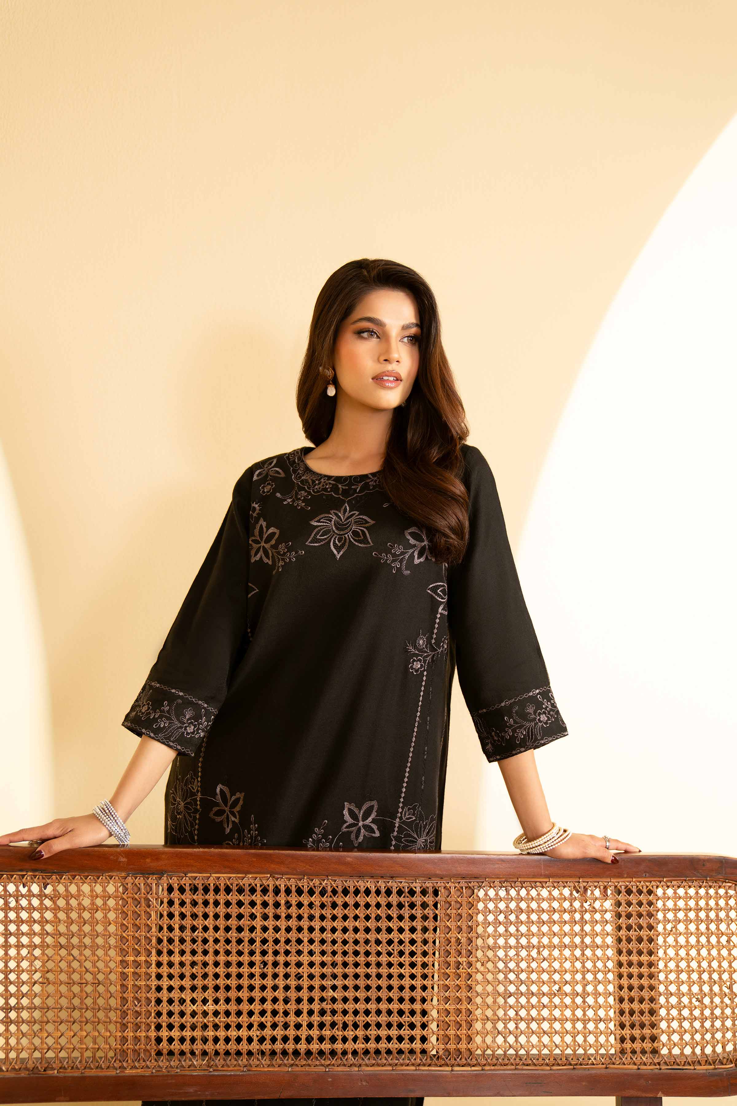 2 Piece - Embroidered Suit - KFE25-20 - Image 4