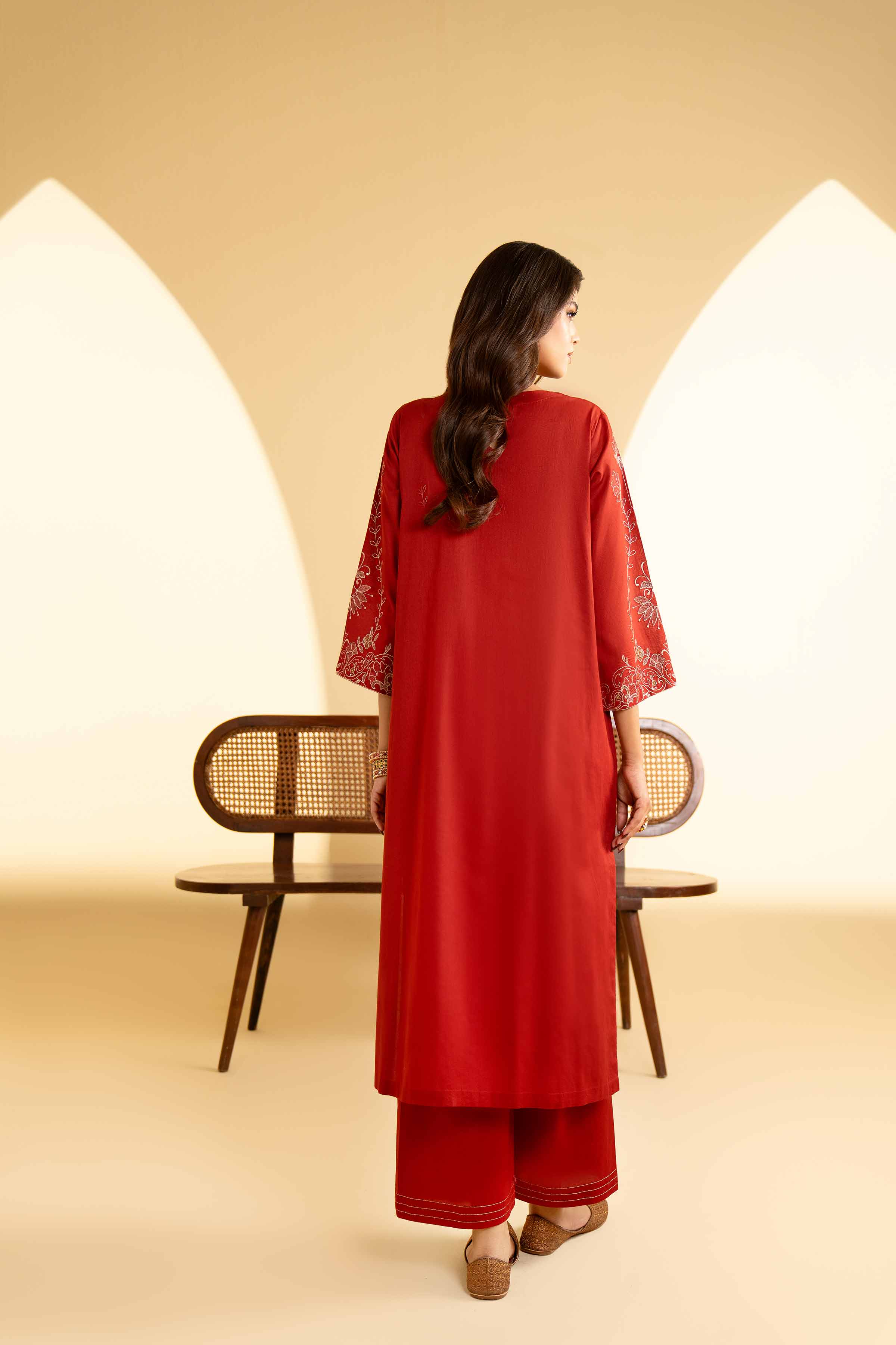 2 Piece - Embroidered Suit - KFE25-21 - Image 3