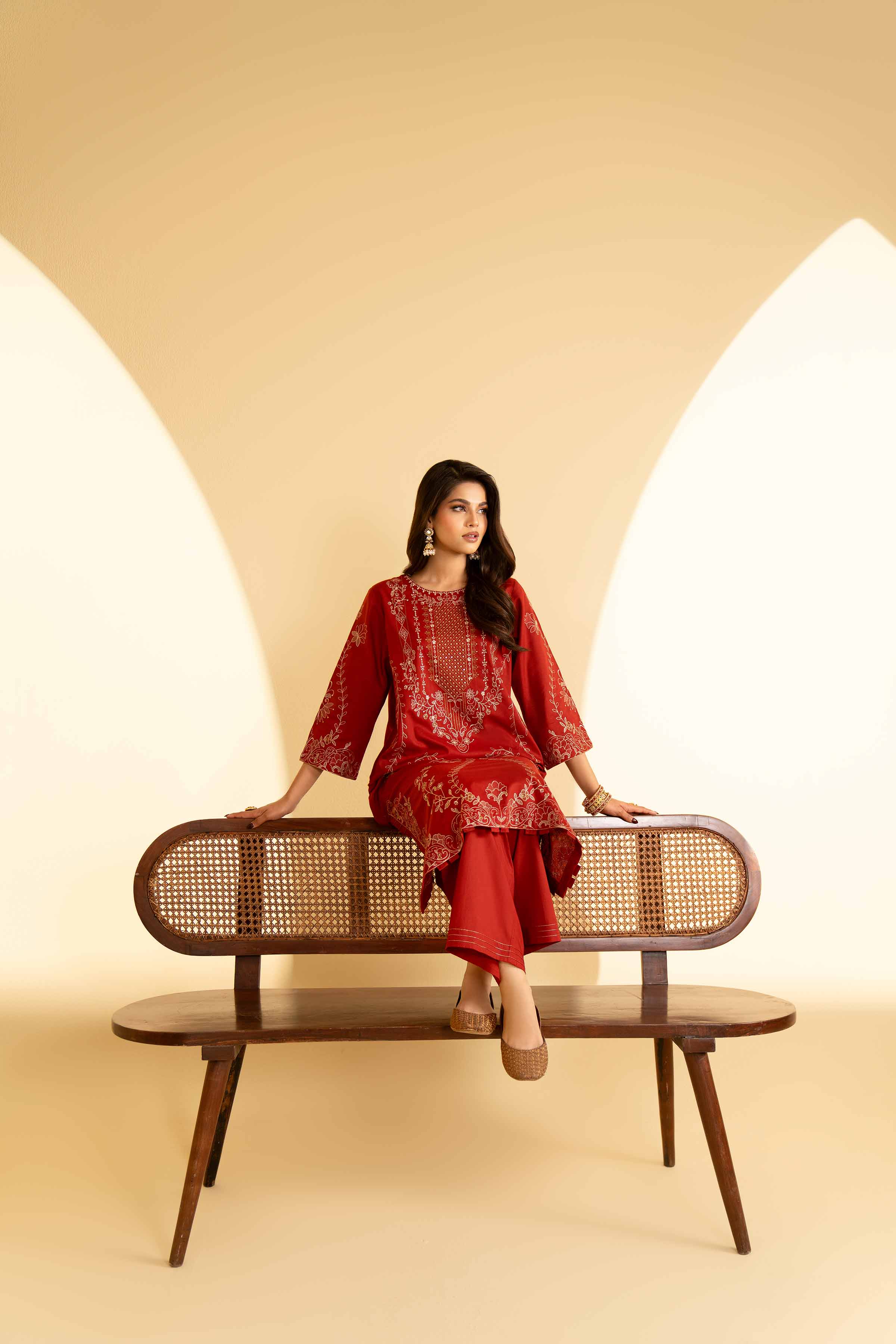 2 Piece - Embroidered Suit - KFE25-21 - Image 6