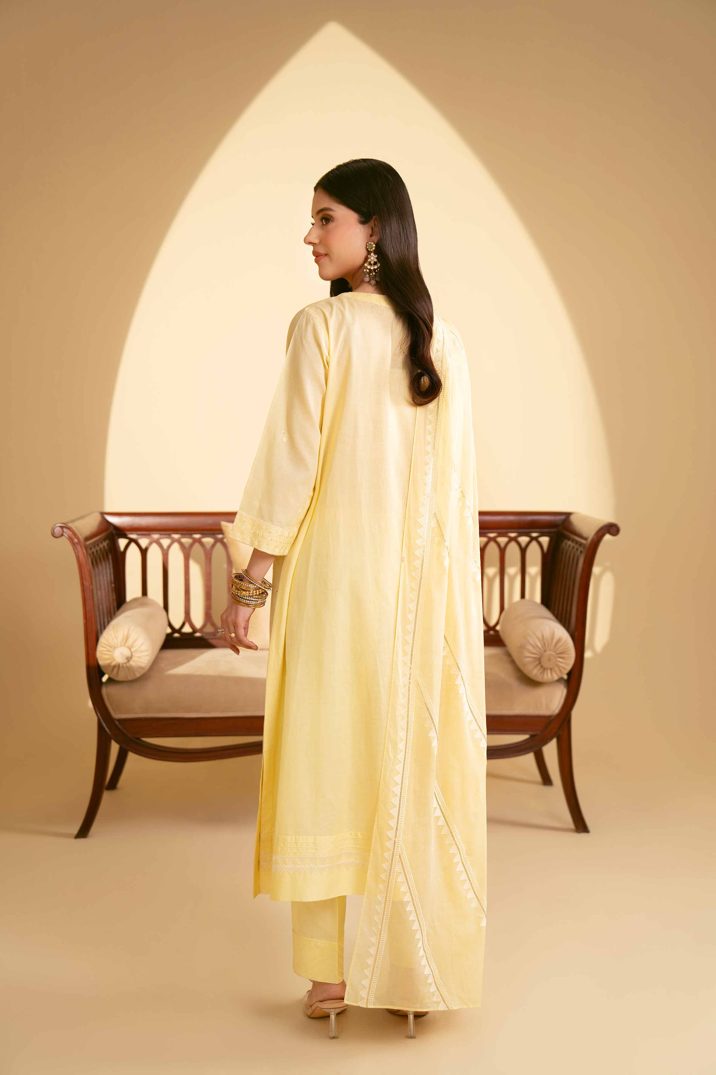 3 Piece - Embroidered Suit - KFE25-23 - Image 3