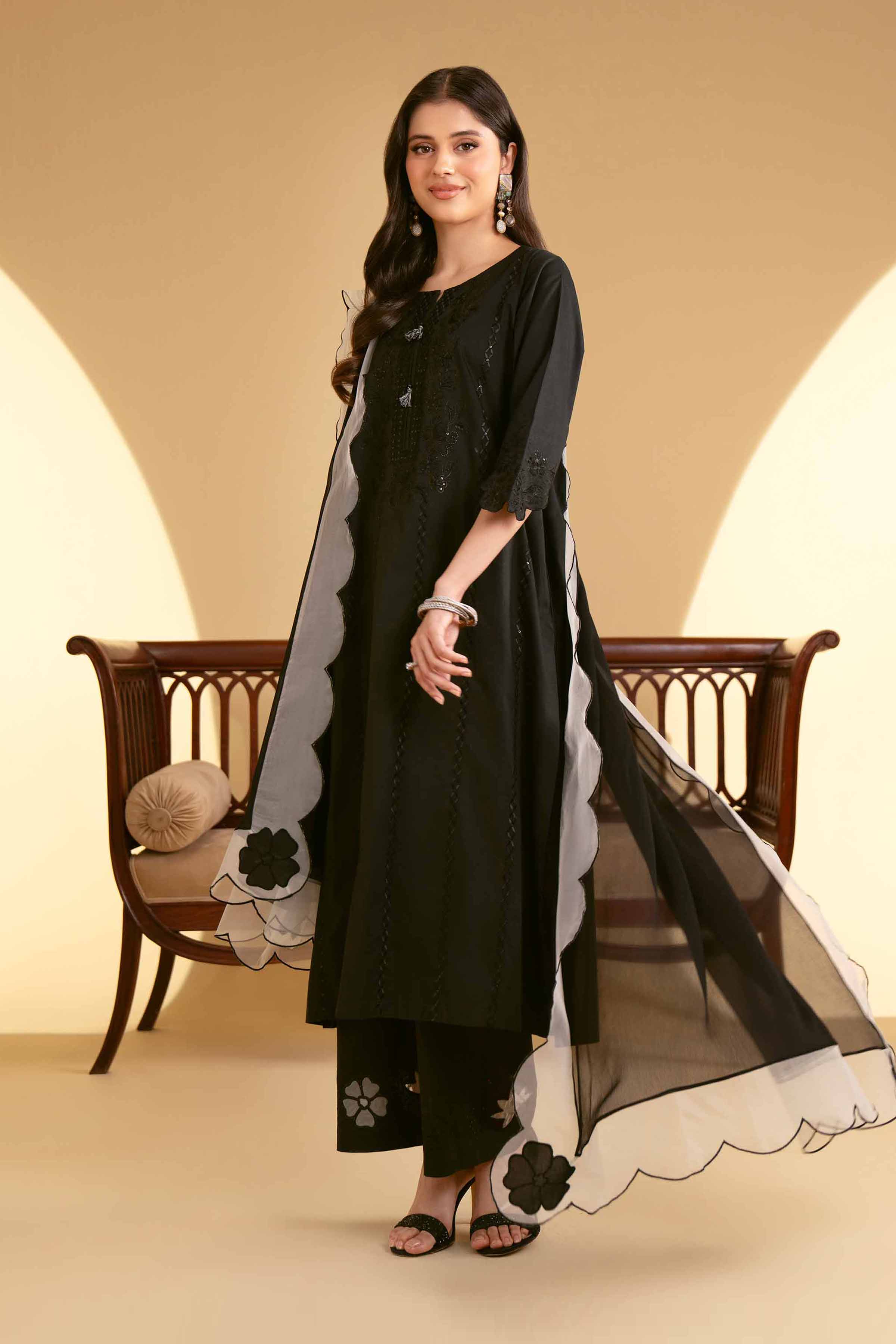 3 Piece - Embroidered Suit - KFE25-26