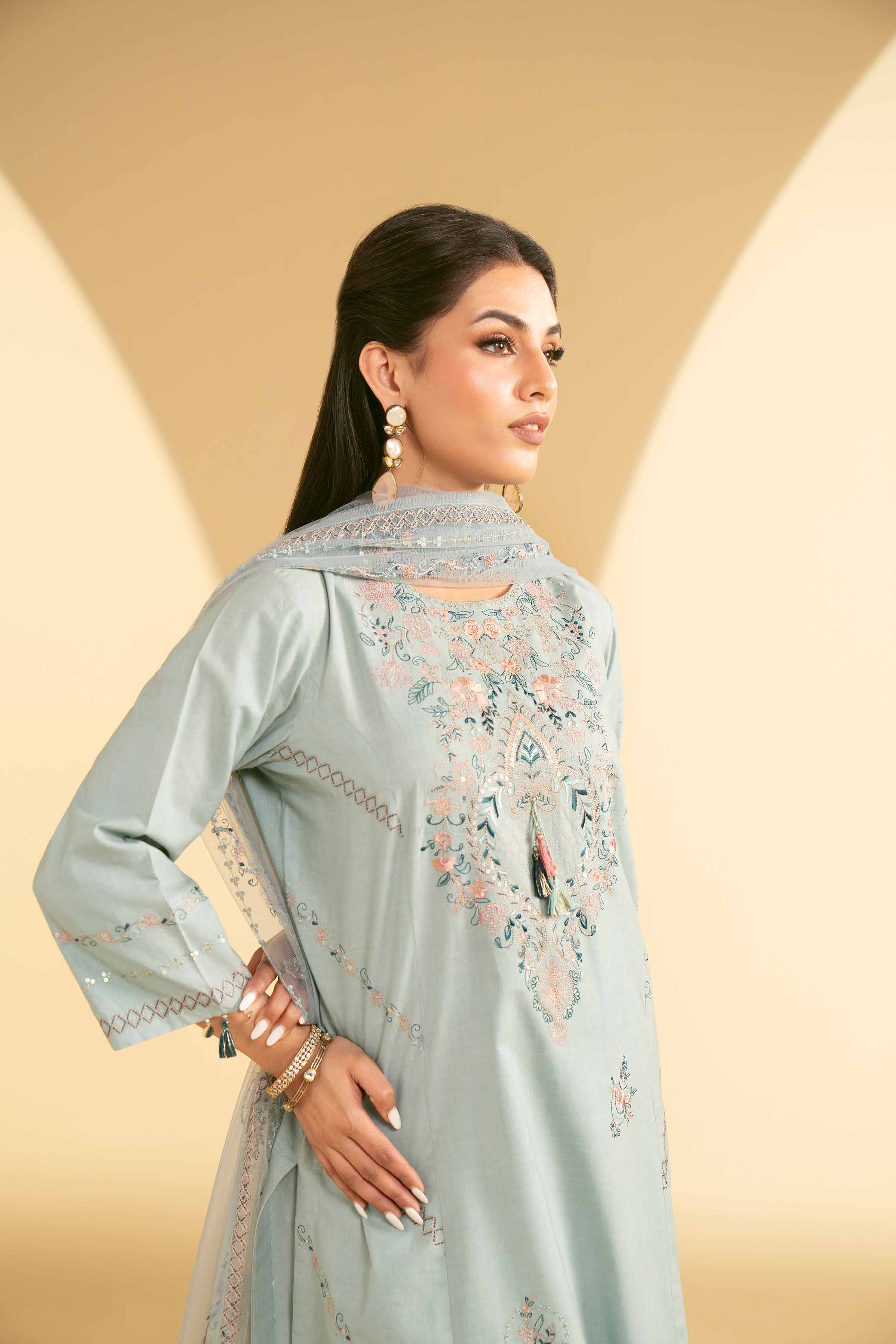 3 Piece - Embroidered Suit - KFE25-27 - Image 4