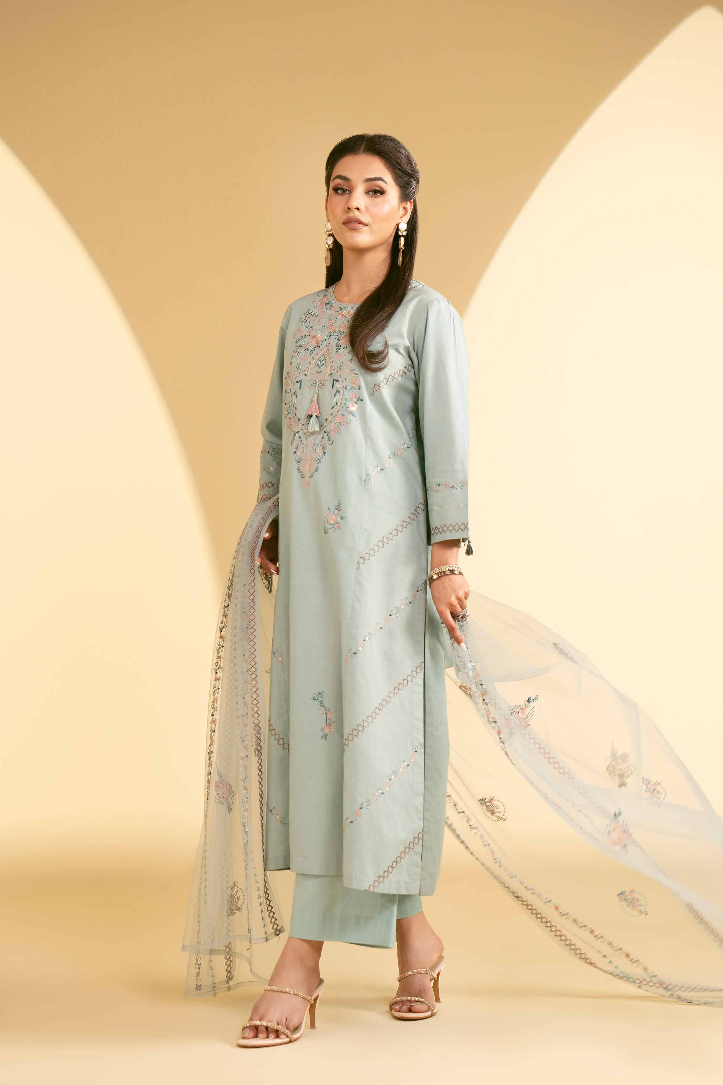 3 Piece - Embroidered Suit - KFE25-27 - Image 6