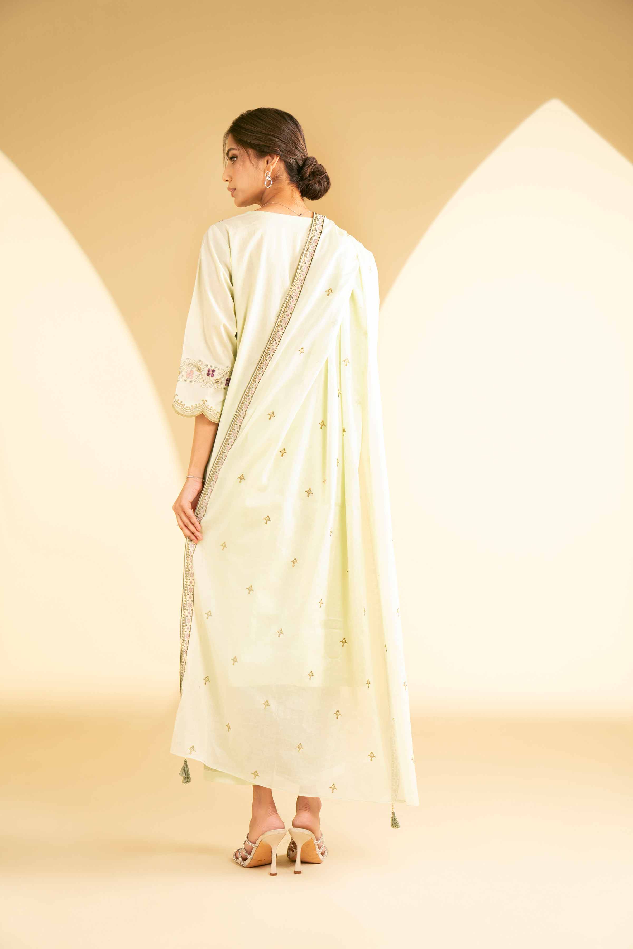 3 Piece - Embroidered Suit - KFE25-30 - Image 3