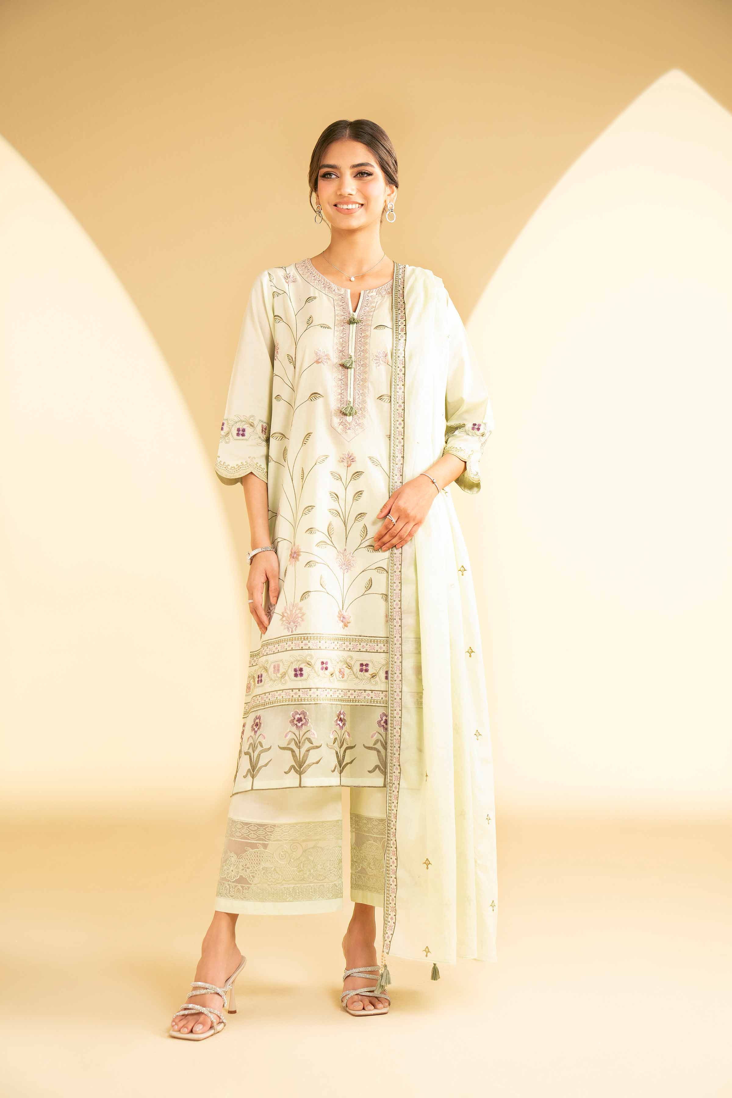 3 Piece - Embroidered Suit - KFE25-30 - Image 4