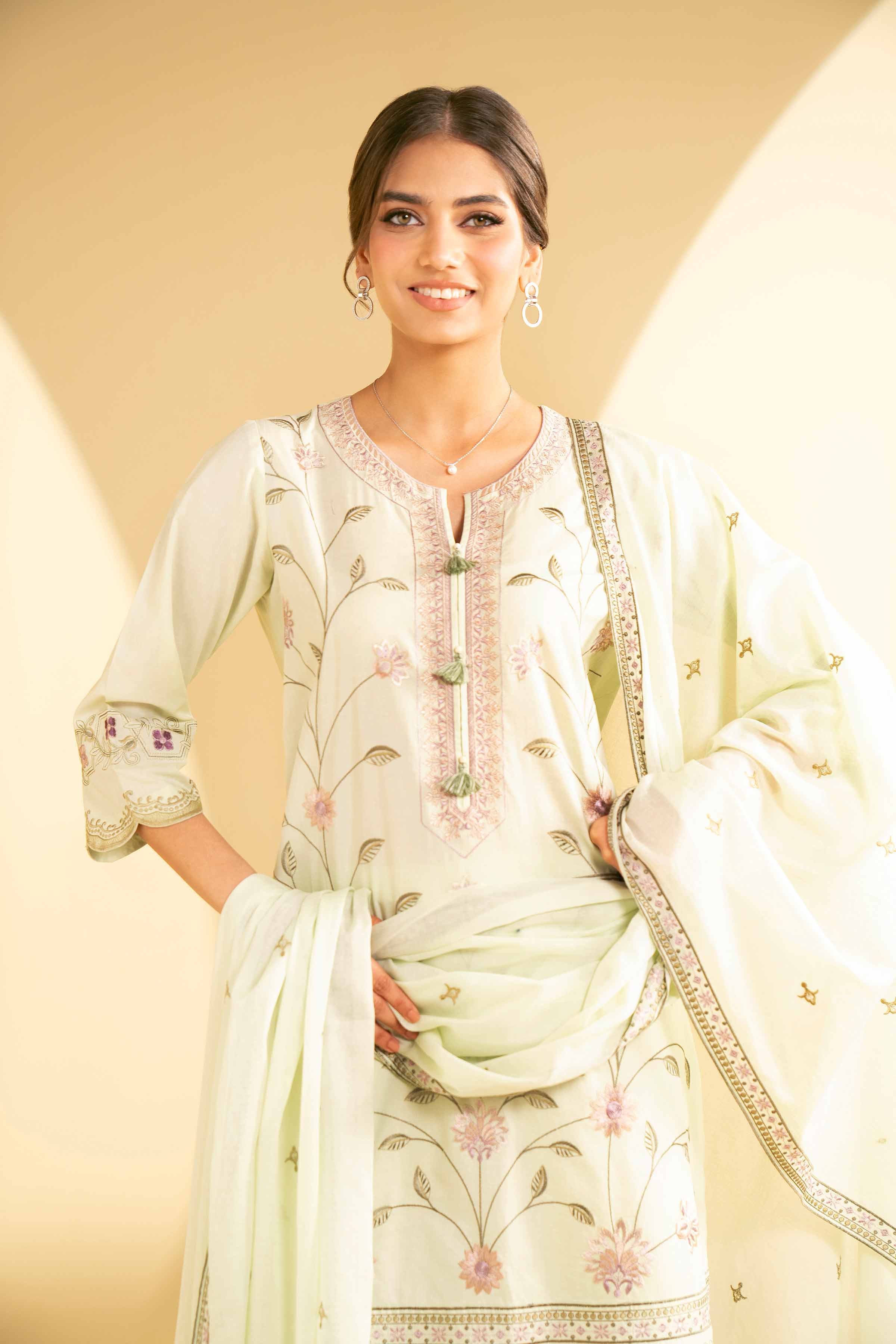 3 Piece - Embroidered Suit - KFE25-30 - Image 7