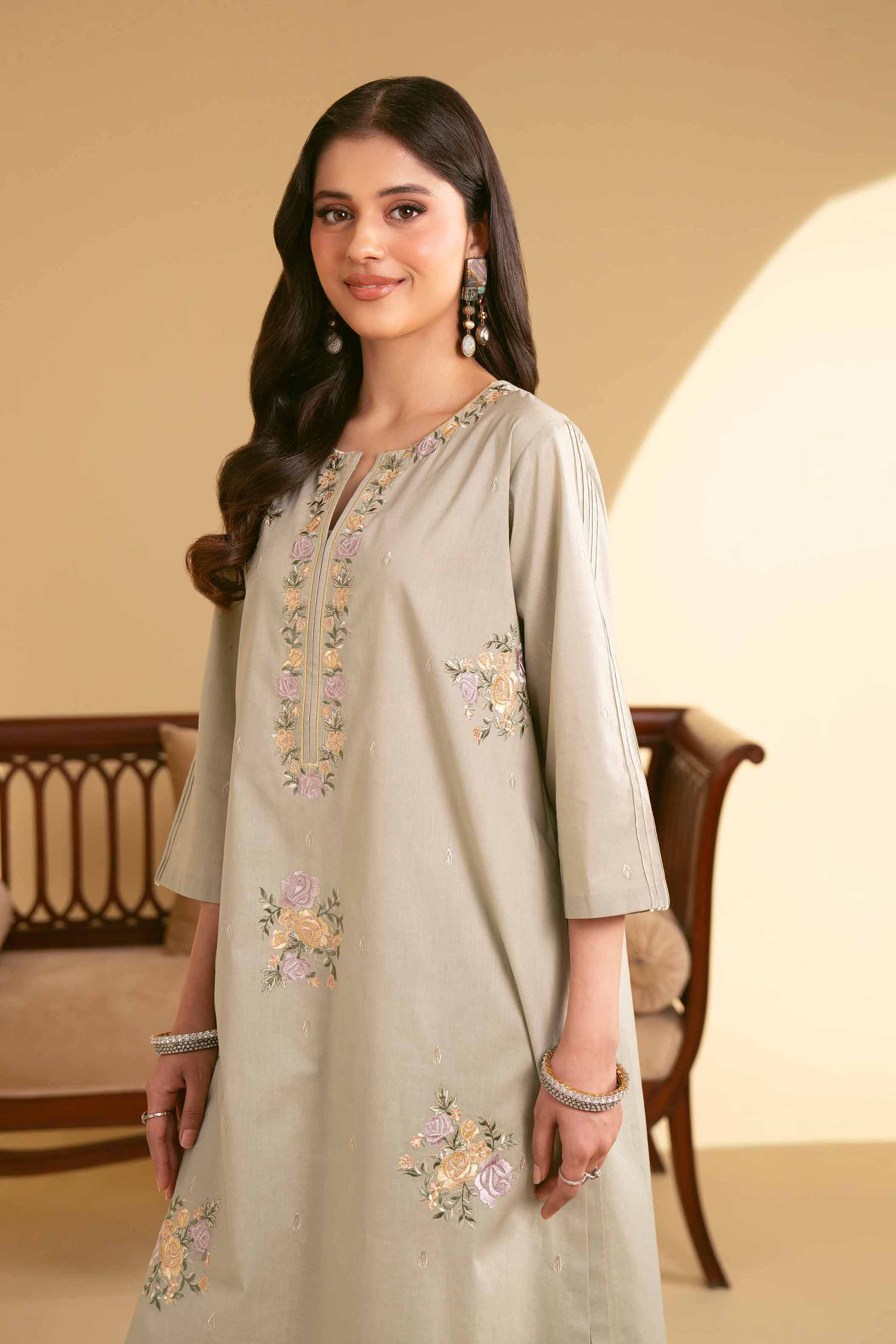 2 Piece - Embroidered Suit - KFE25-32 - Image 2