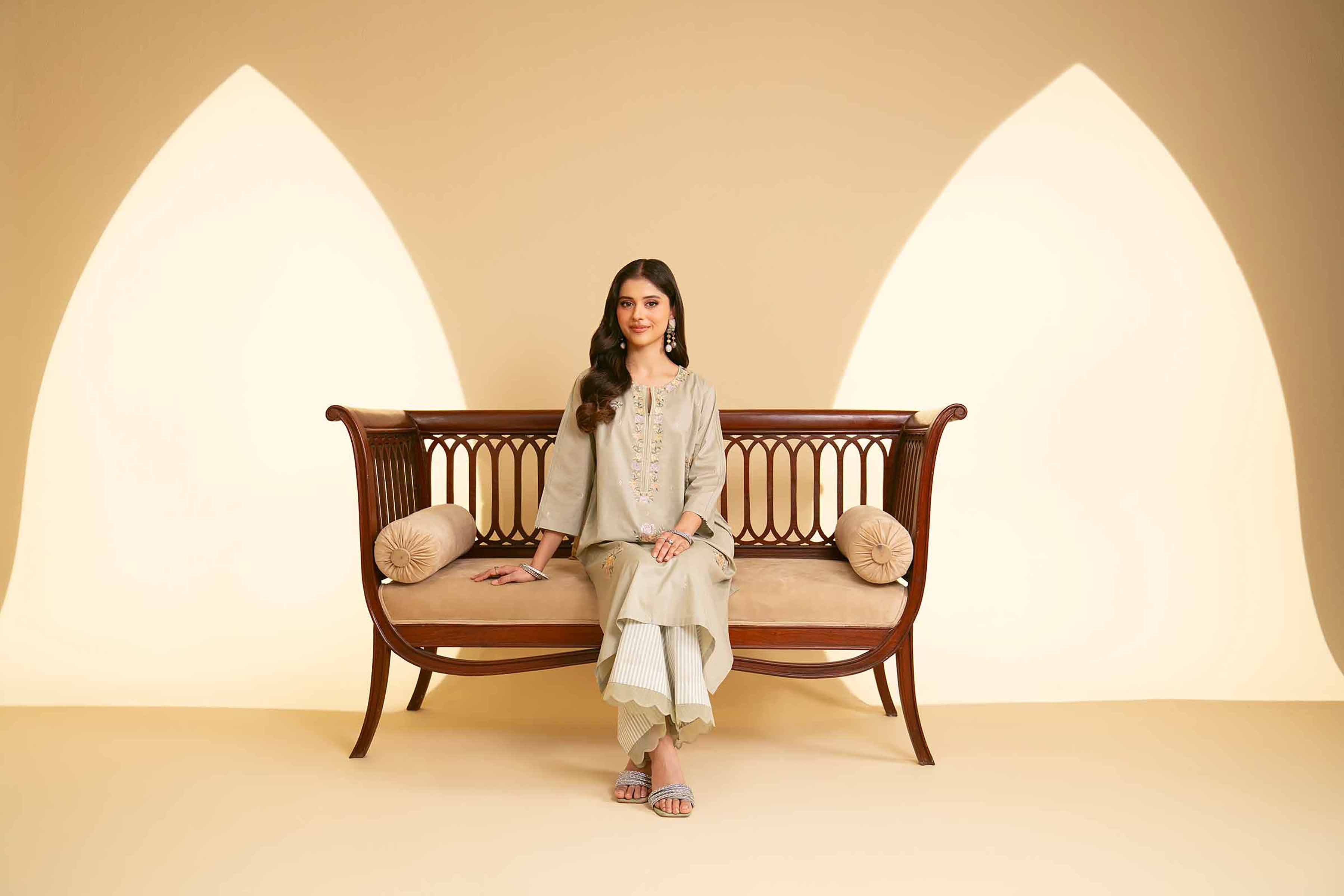 2 Piece - Embroidered Suit - KFE25-32 - Image 5