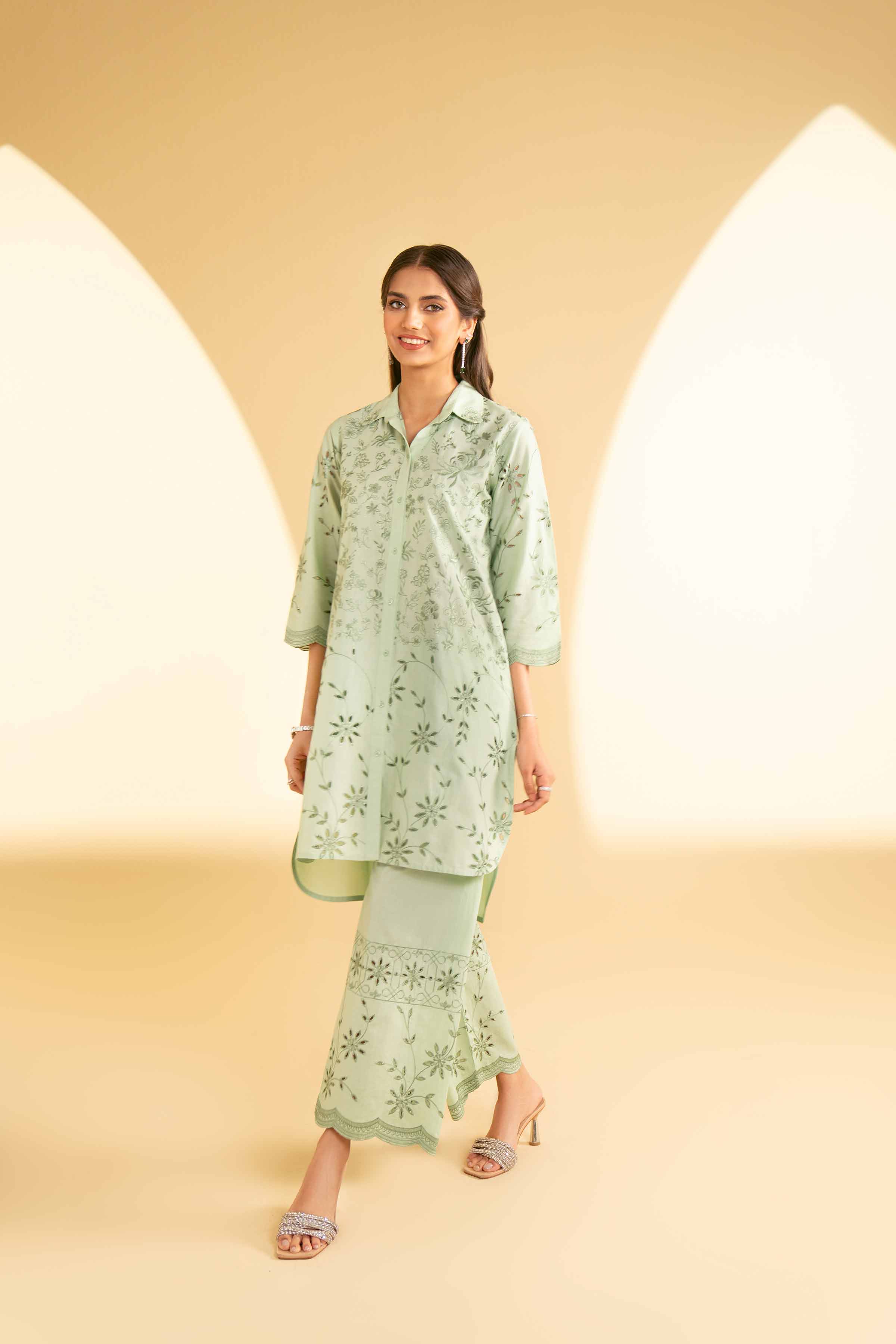 2 Piece - Embroidered Suit - KFE25-33 - Image 4