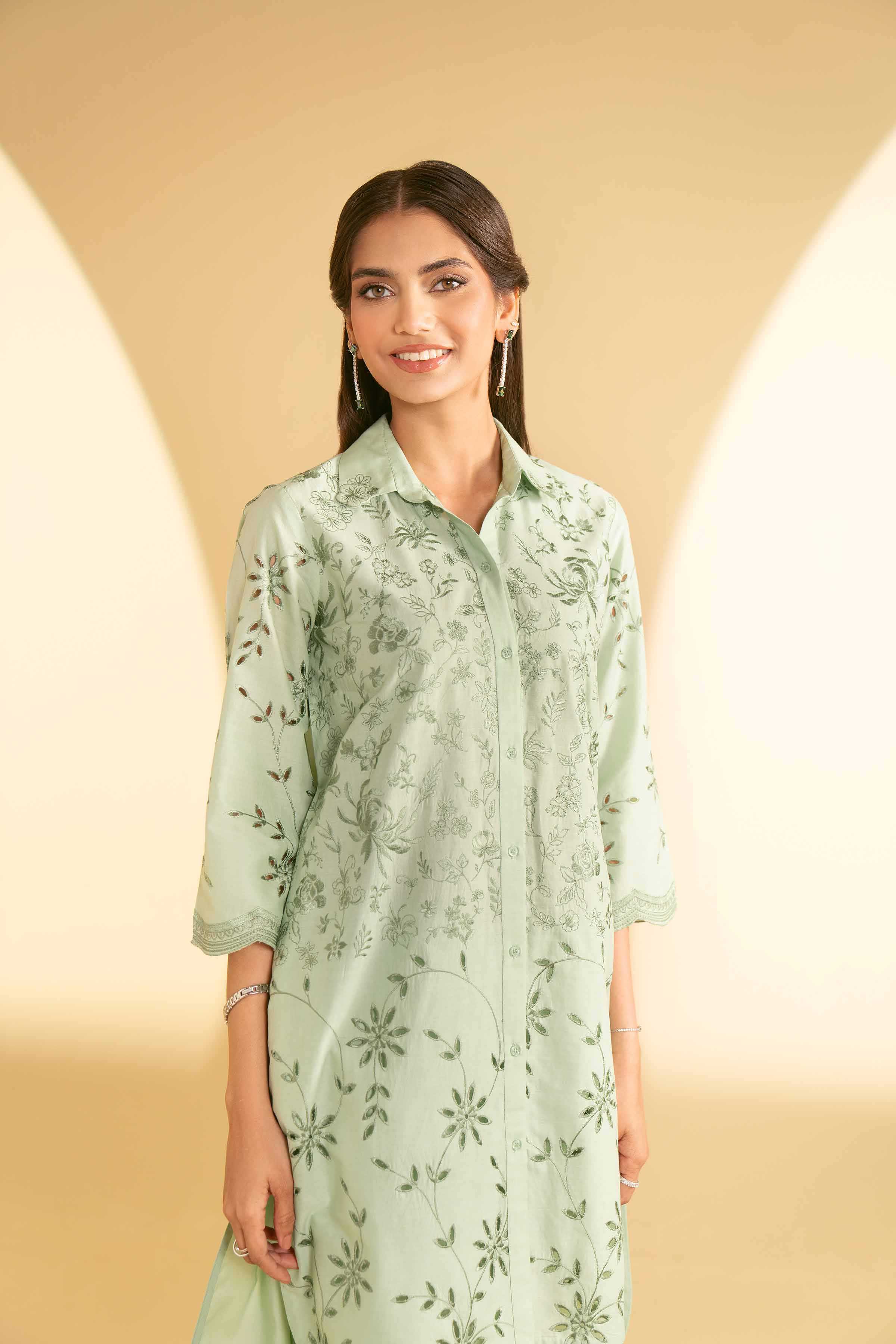 2 Piece - Embroidered Suit - KFE25-33 - Image 5