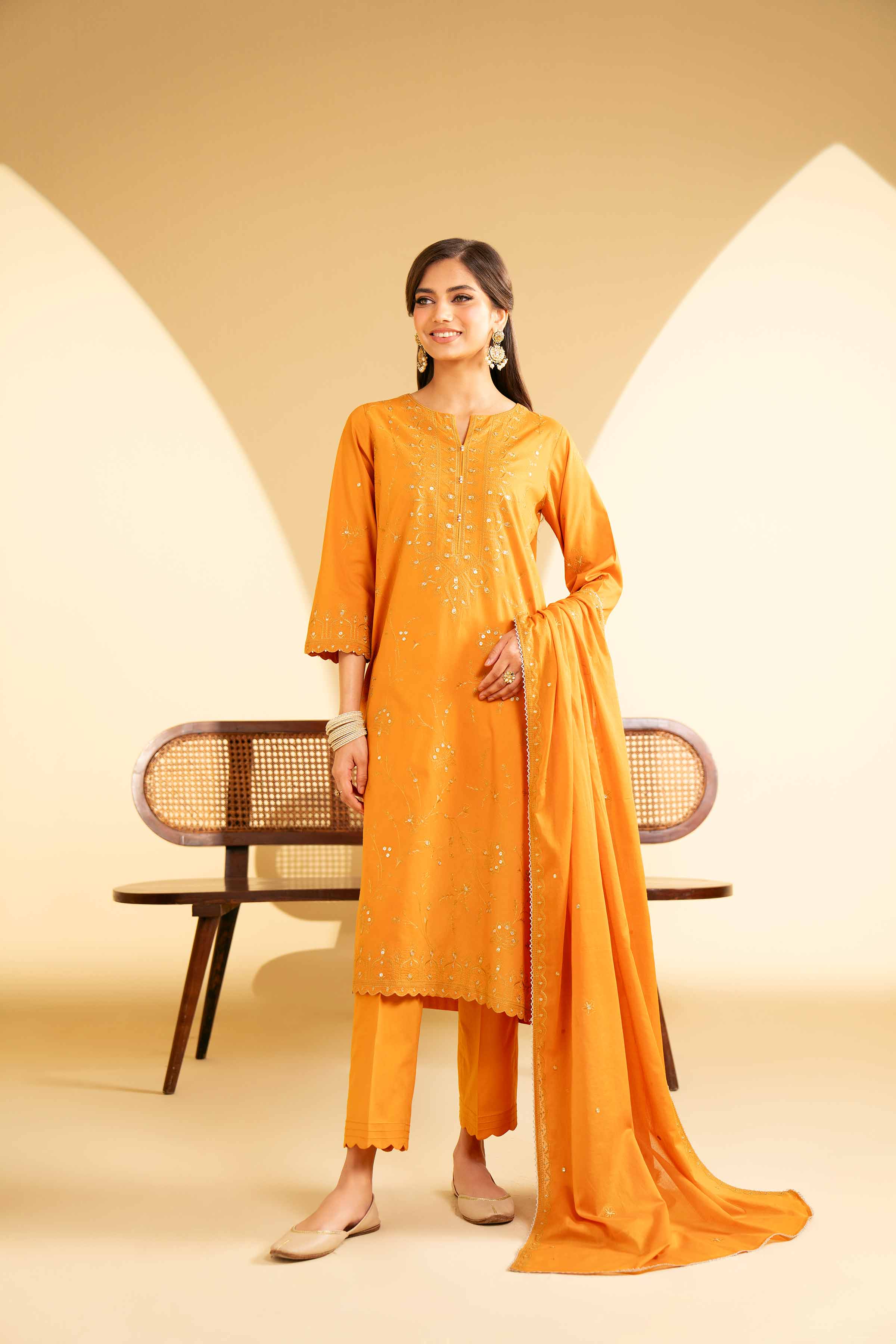 3 Piece - Embroidered Suit - KFE25-34 - Image 4