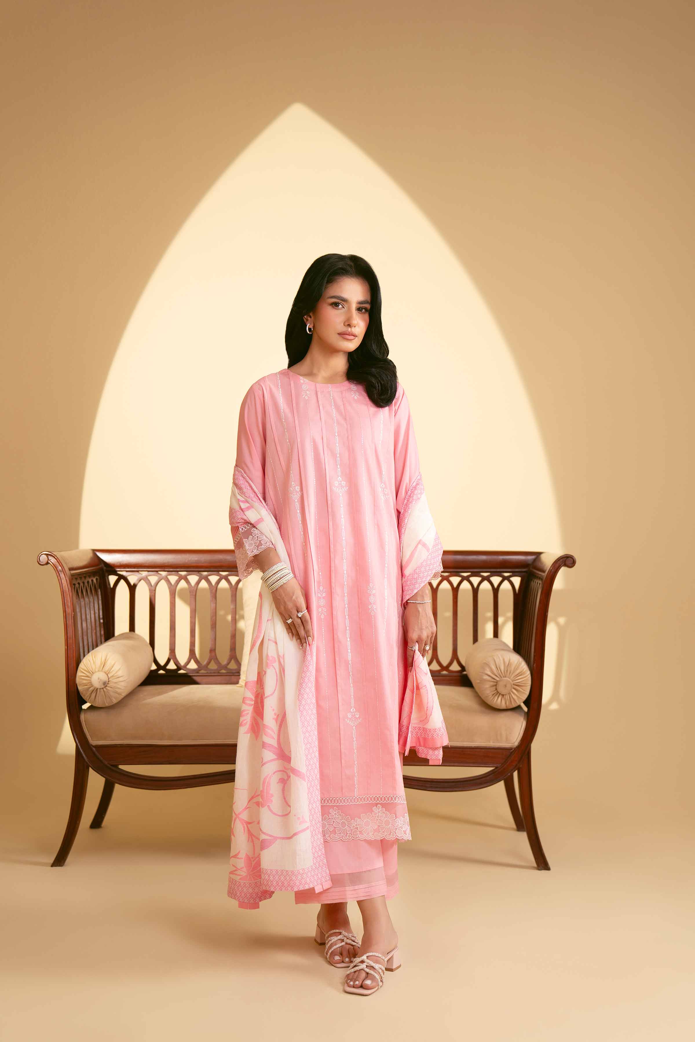 3 Piece - Embroidered Suit - KFE25-38 - Image 3