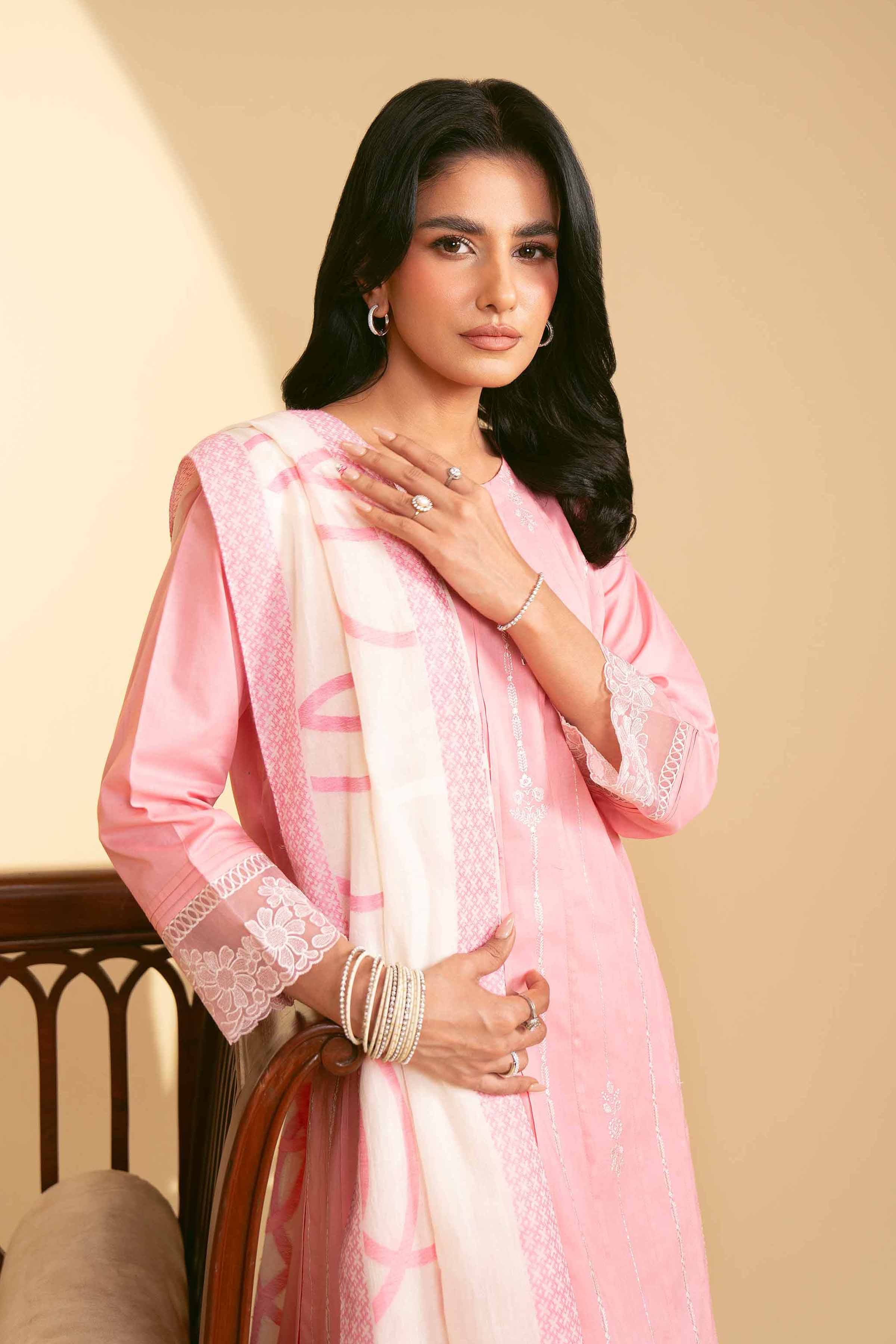 3 Piece - Embroidered Suit - KFE25-38 - Image 4