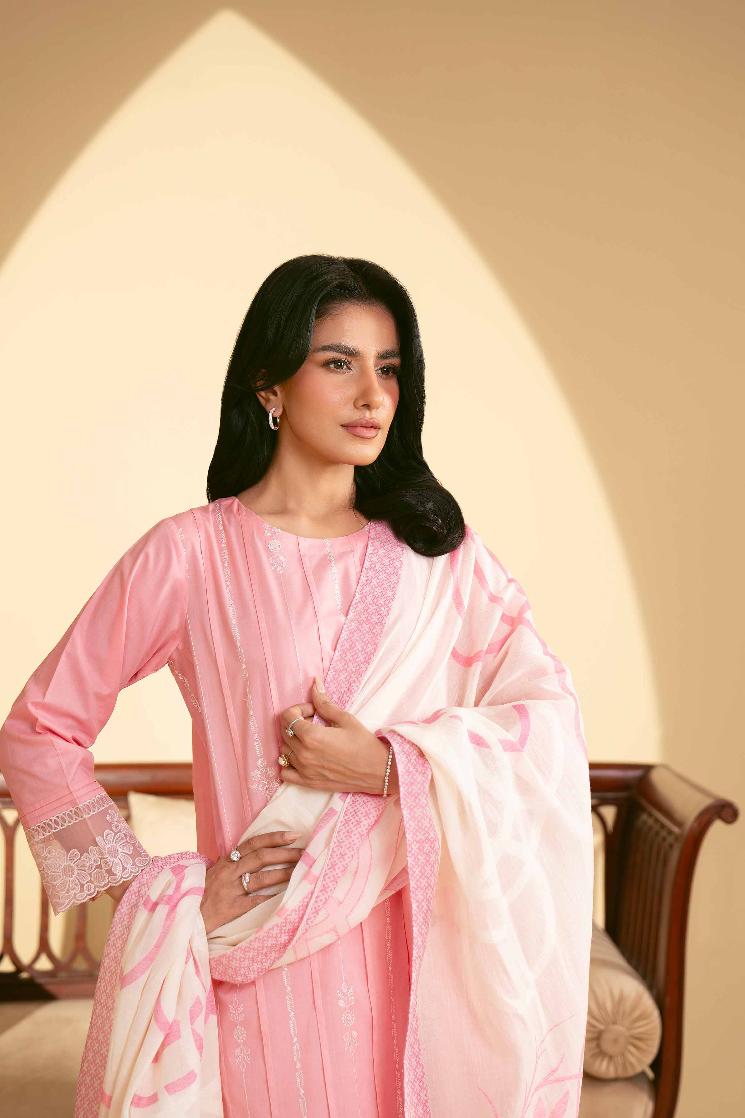 3 Piece - Embroidered Suit - KFE25-38 - Image 6