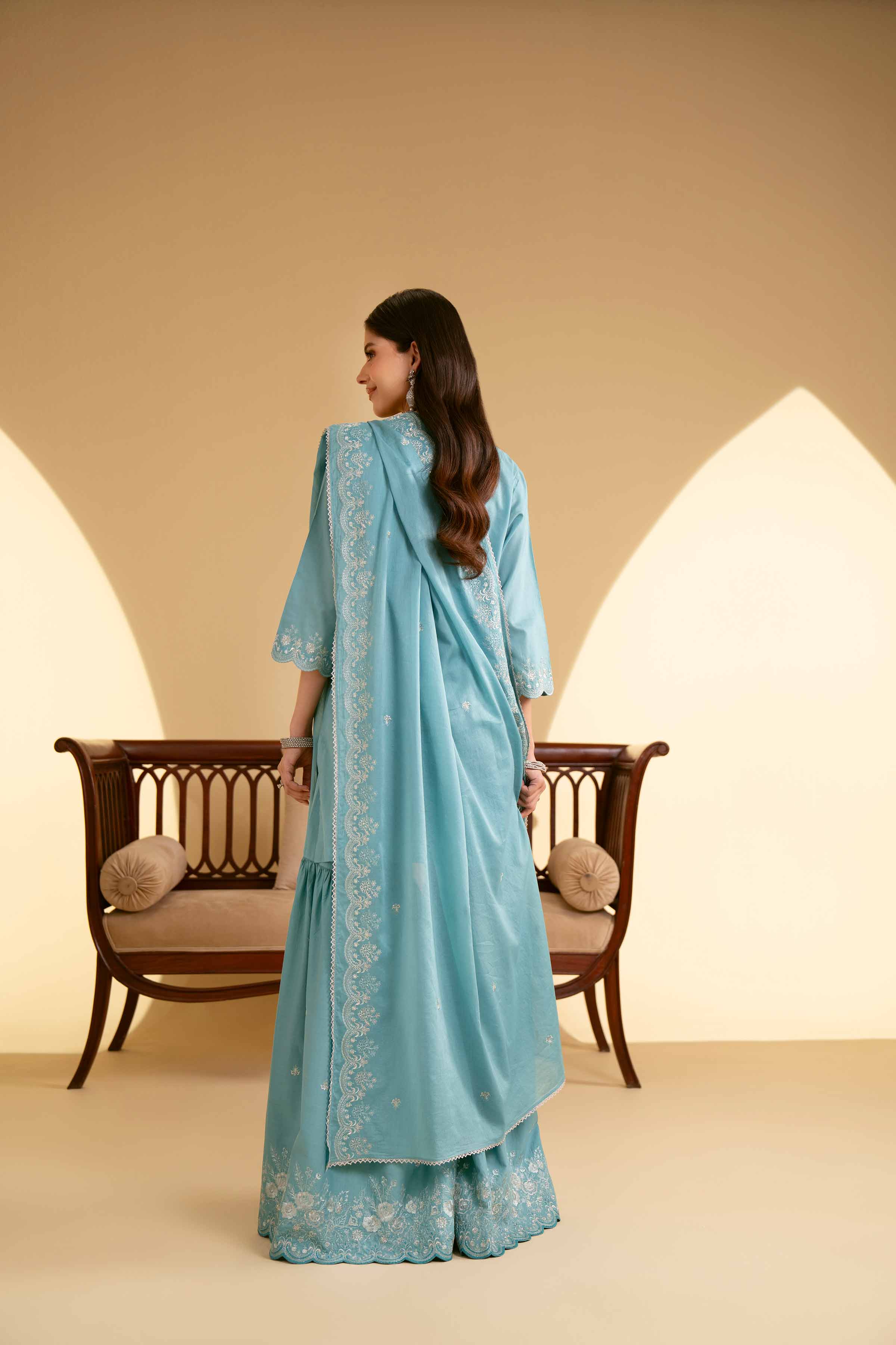 3 Piece - Embroidered Suit - KFE25-39 - Image 3