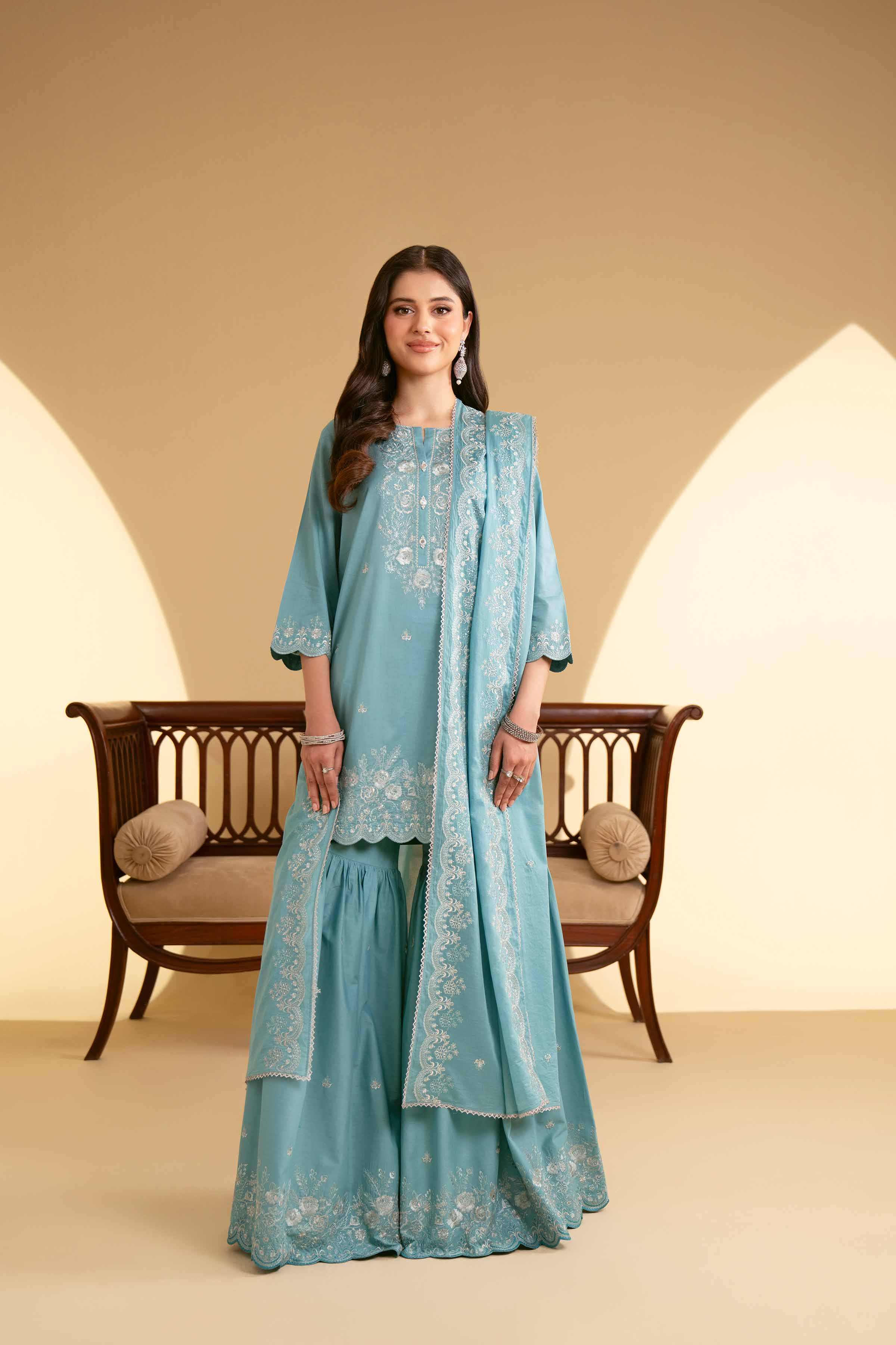 3 Piece - Embroidered Suit - KFE25-39 - Image 4