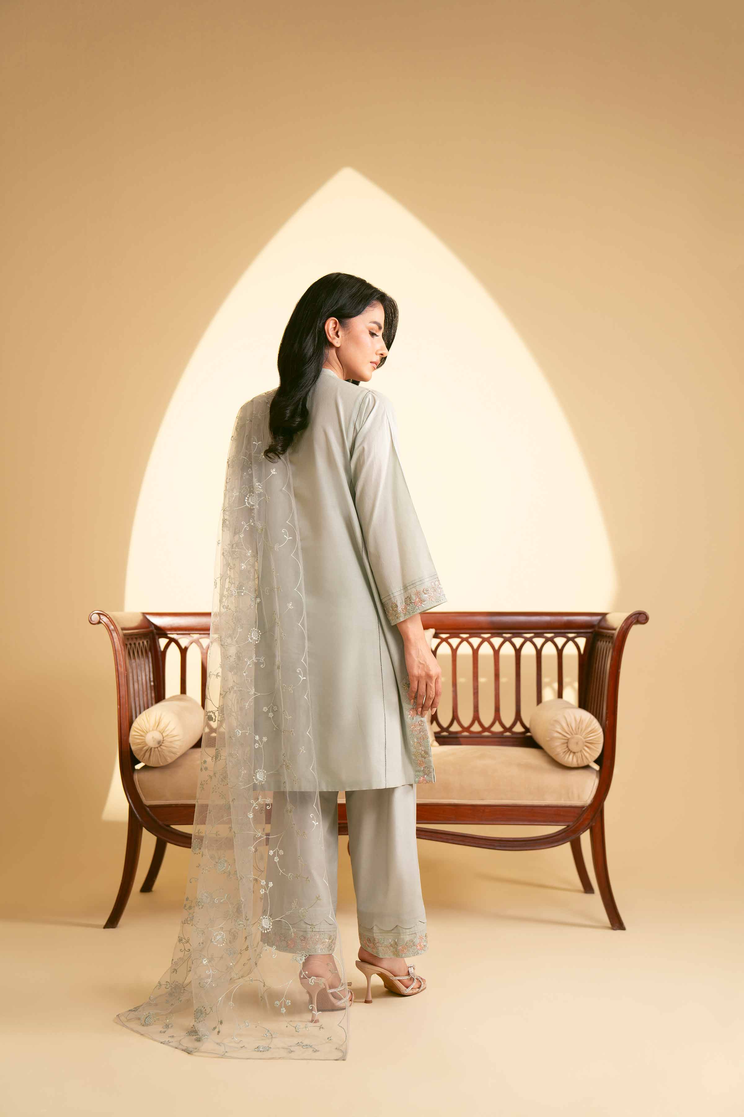 3 Piece - Embroidered Suit - KFE25-42 - Image 3