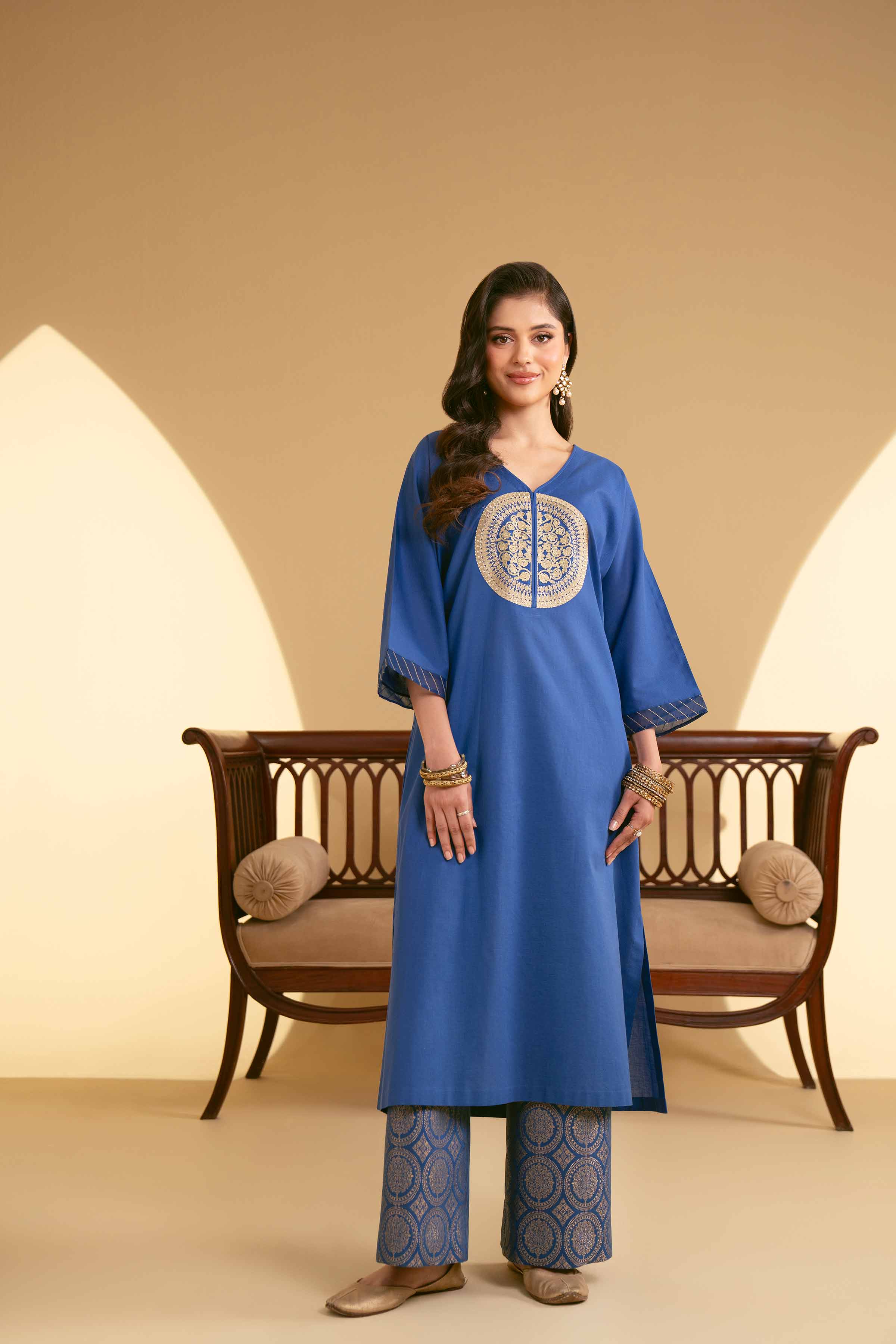 2 Piece - Embroidered Suit - KFE25-66 - Image 5