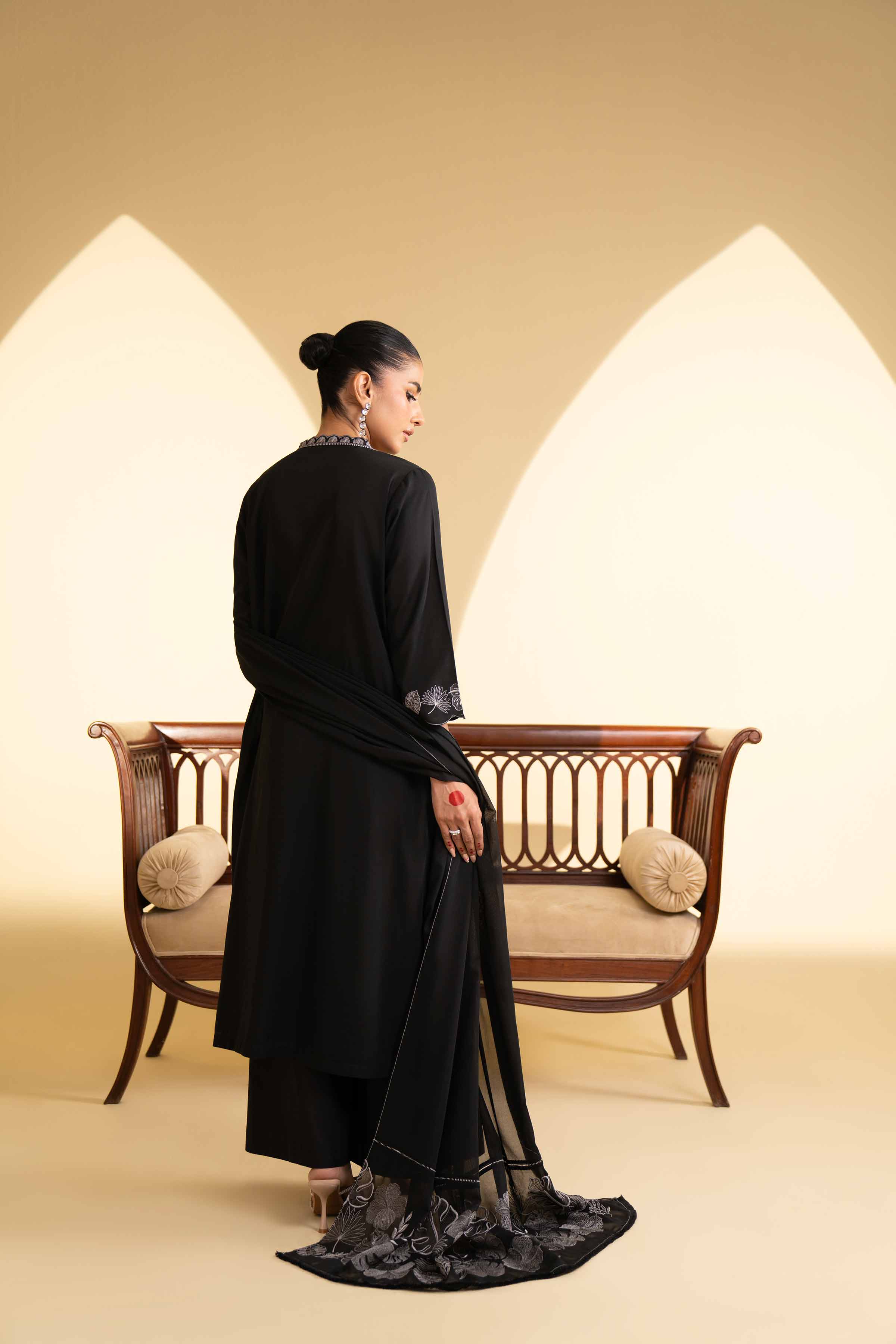 2 Piece - Embroidered Suit - KFE25-79 - Image 3