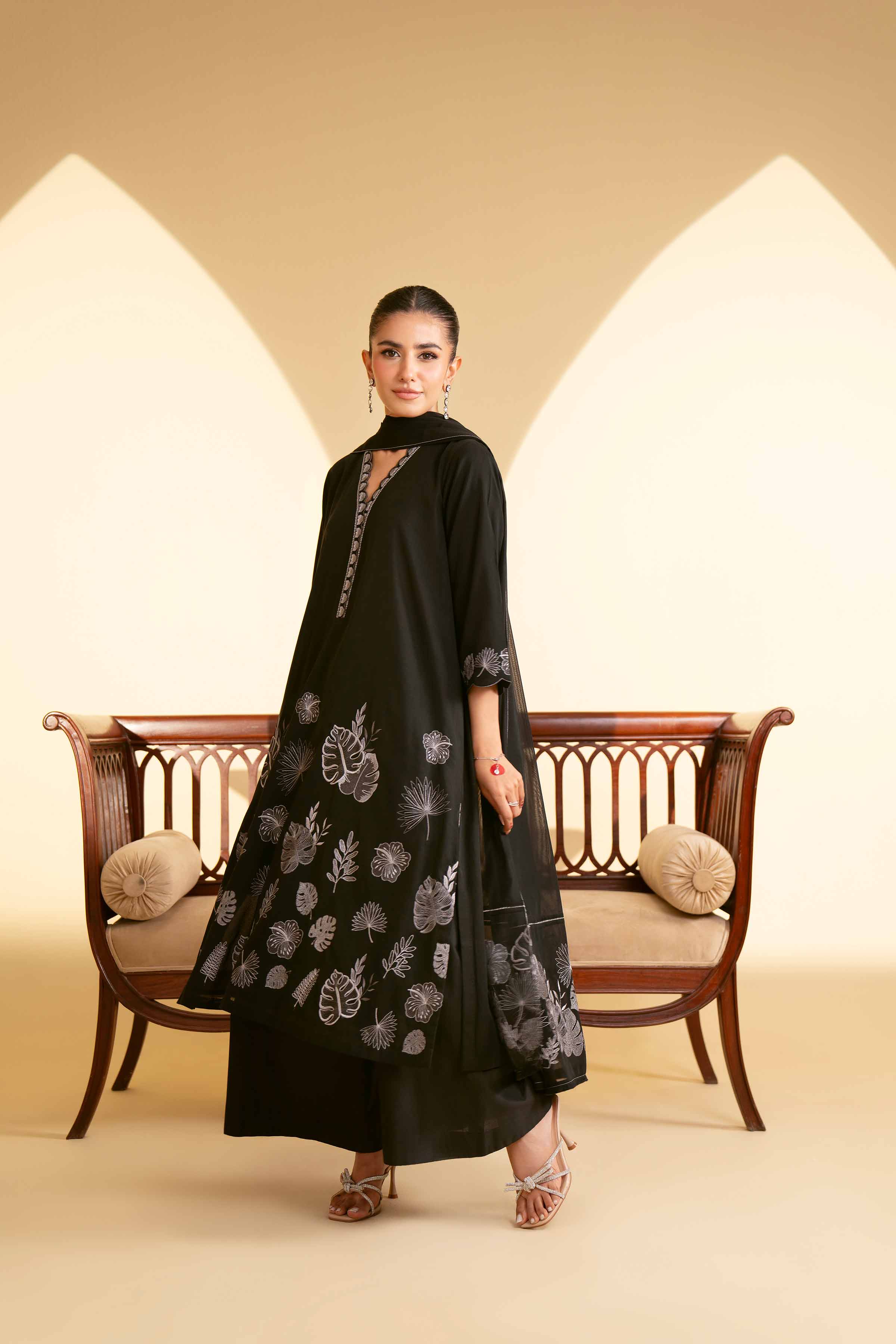2 Piece - Embroidered Suit - KFE25-79 - Image 5