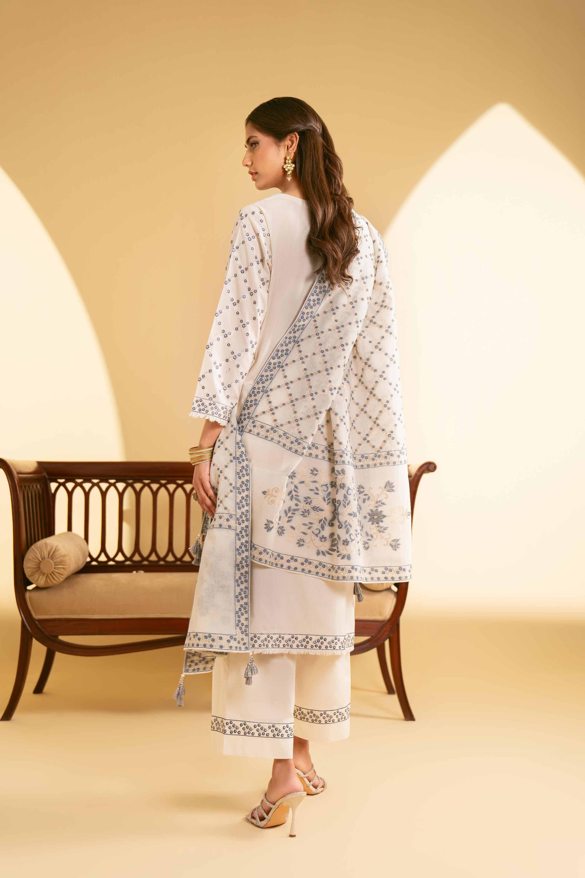 3 Piece - Embroidered Suit - KFE25-90 - Image 3