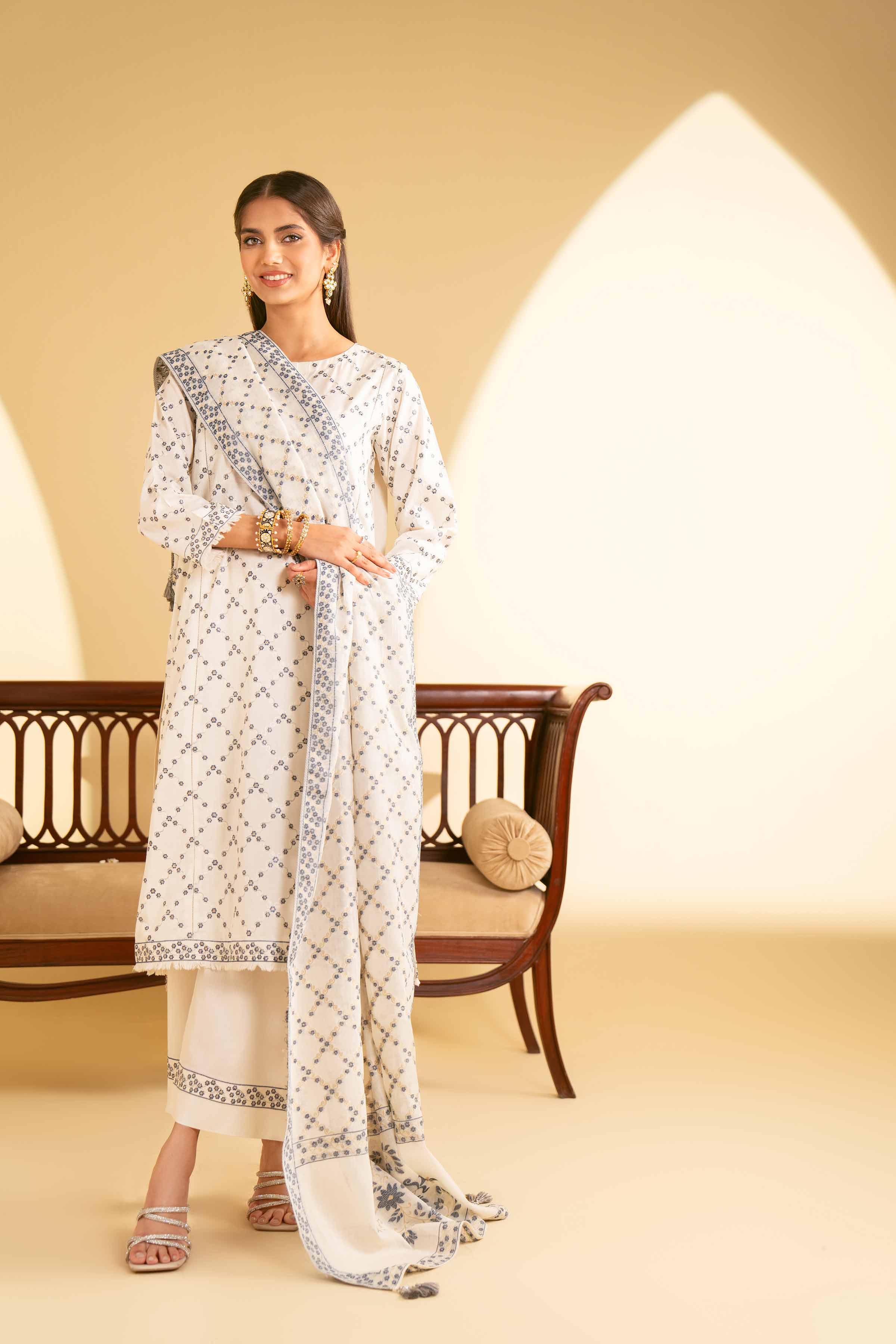 3 Piece - Embroidered Suit - KFE25-90 - Image 5