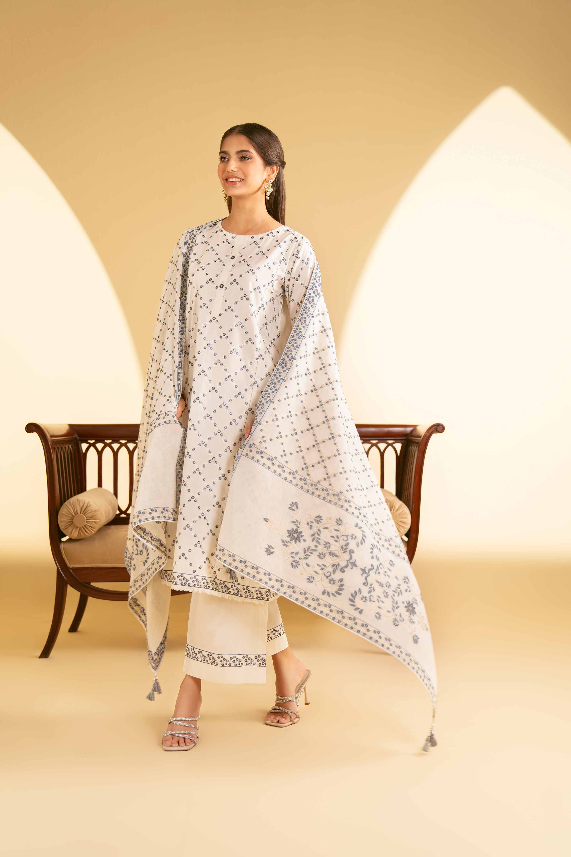 3 Piece - Embroidered Suit - KFE25-90 - Image 6