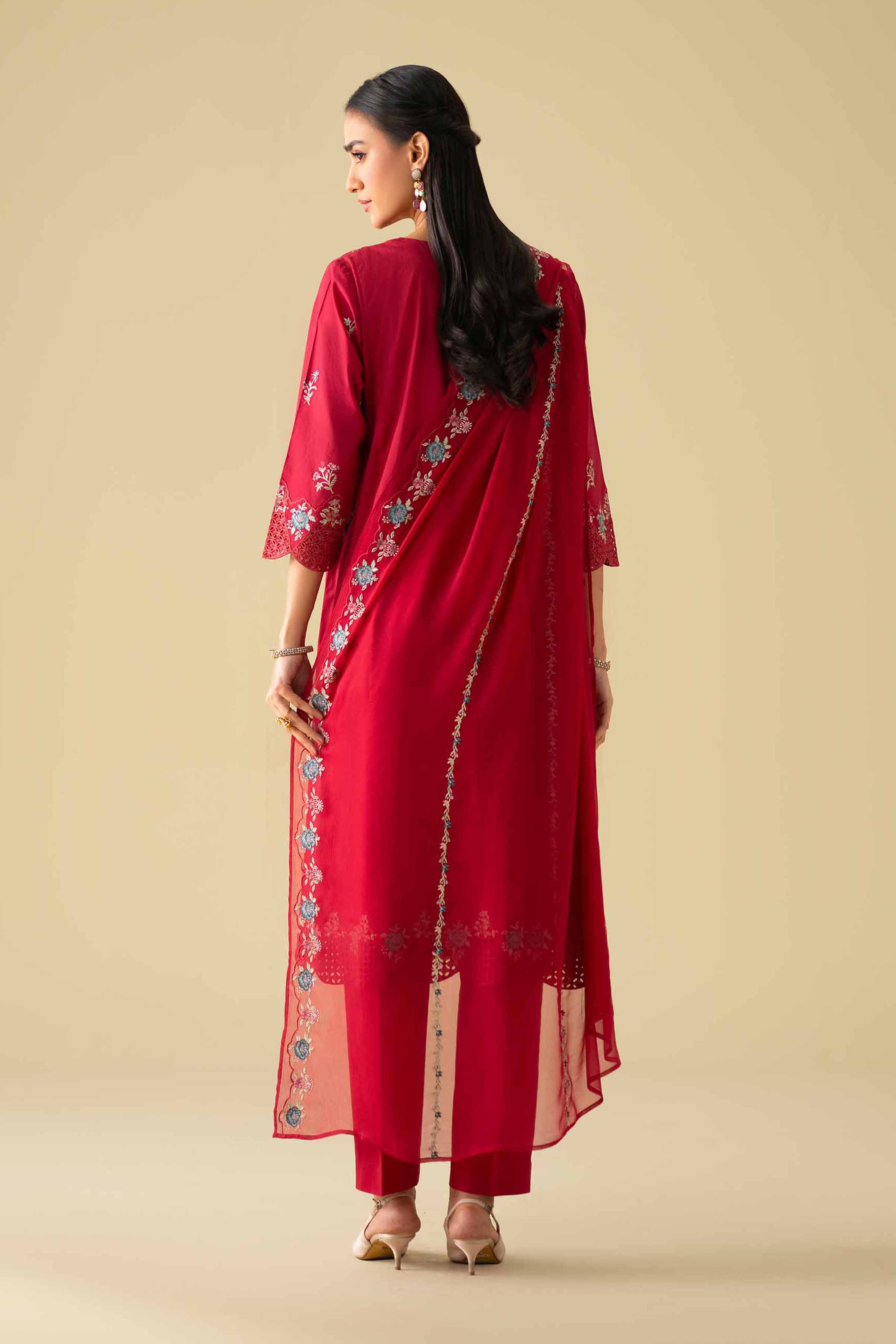 3 Piece - Embroidered Suit - KFE26-100 - Image 3