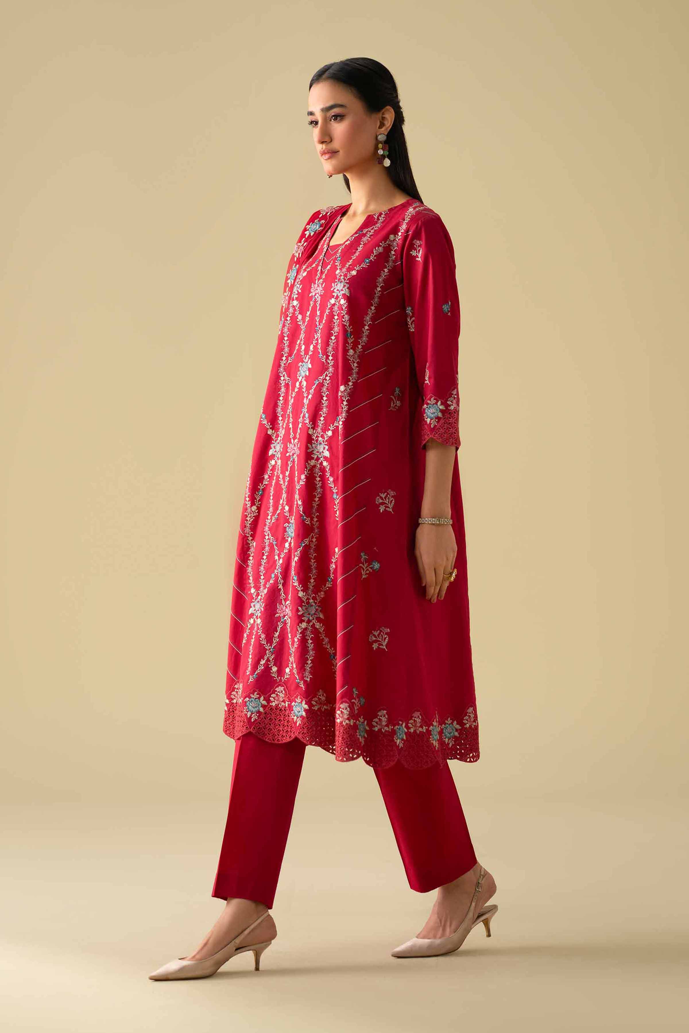 3 Piece - Embroidered Suit - KFE26-100 - Image 4