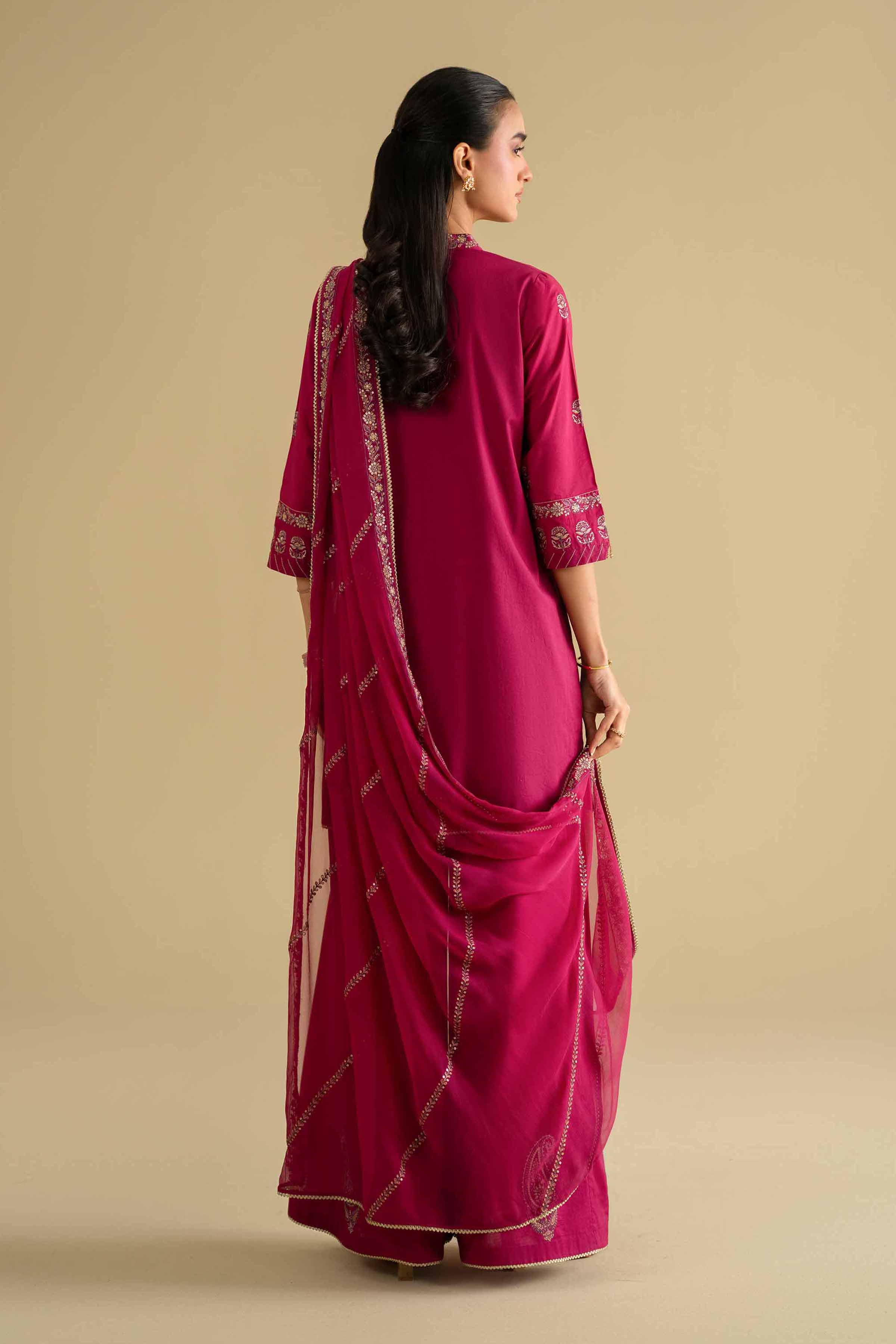 3 Piece - Embroidered Suit - KFE26-105 - Image 3